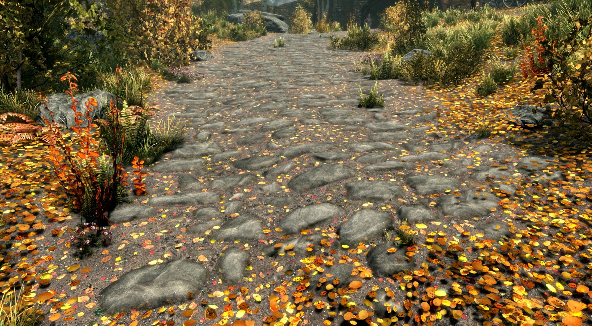 Gray Really Blended Roads mod for The Elder Scrolls V: Skyrim Special Edition