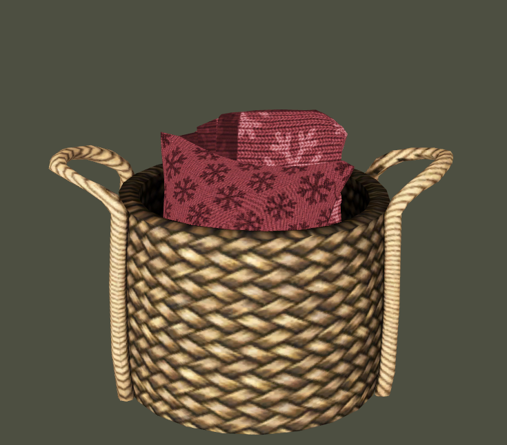 Fireplace log basket set mod for The Sims 4 