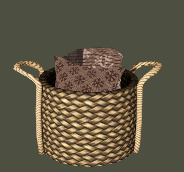 Fireplace log basket set mod for The Sims 4 