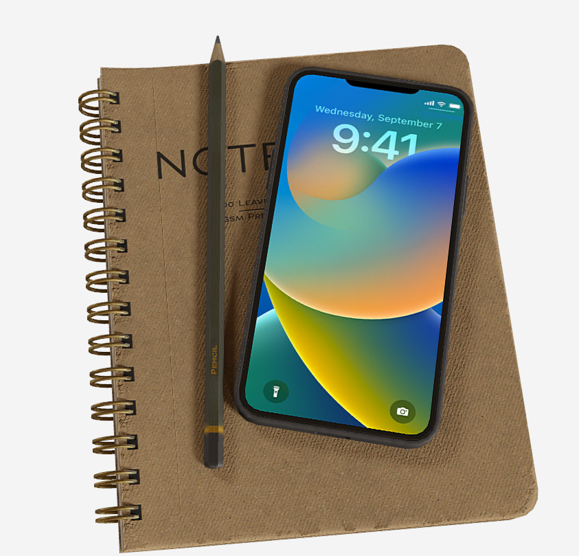 Minimal notebook with phone mod for The Sims 4 