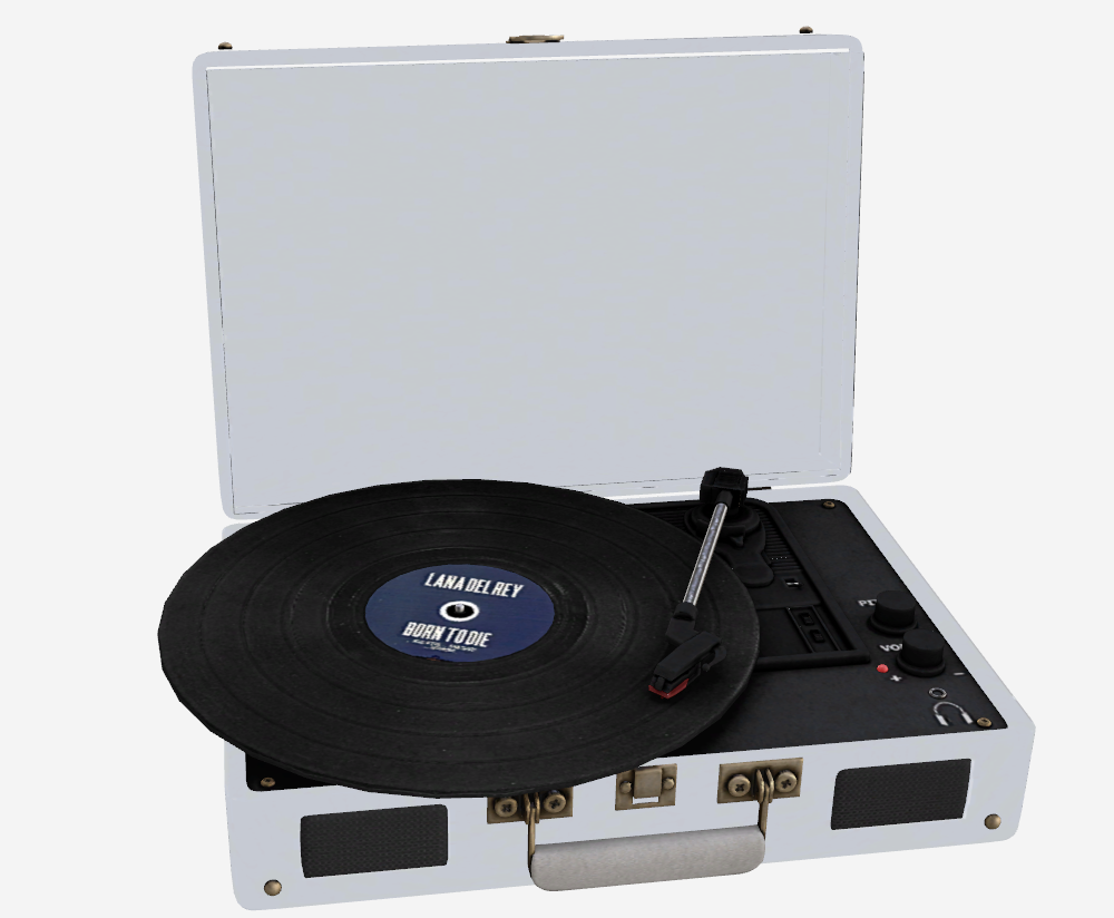 Minimal vinyl record player mod for The Sims 4 
