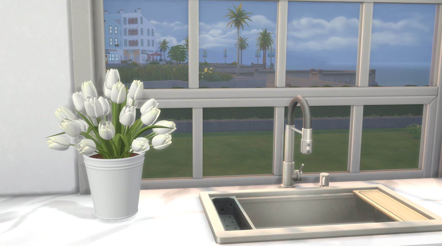 Tulips in pot mod for The Sims 4 