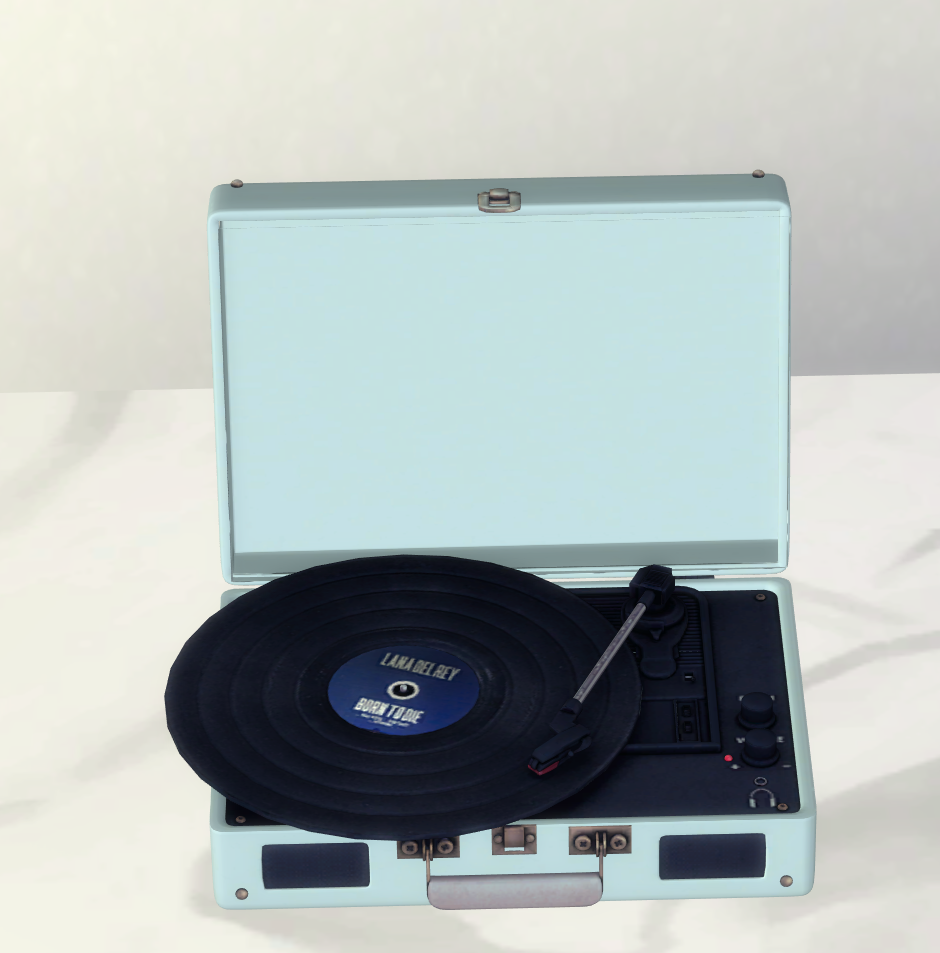 Minimal vinyl record player mod for The Sims 4 
