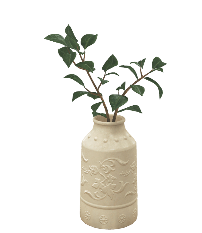 Minimal plants in vase mod for The Sims 4 