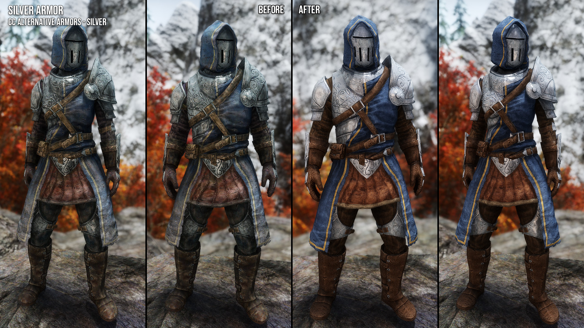 Silver Armor and Weapons Retexture SE mod for The Elder Scrolls V: Skyrim Special Edition