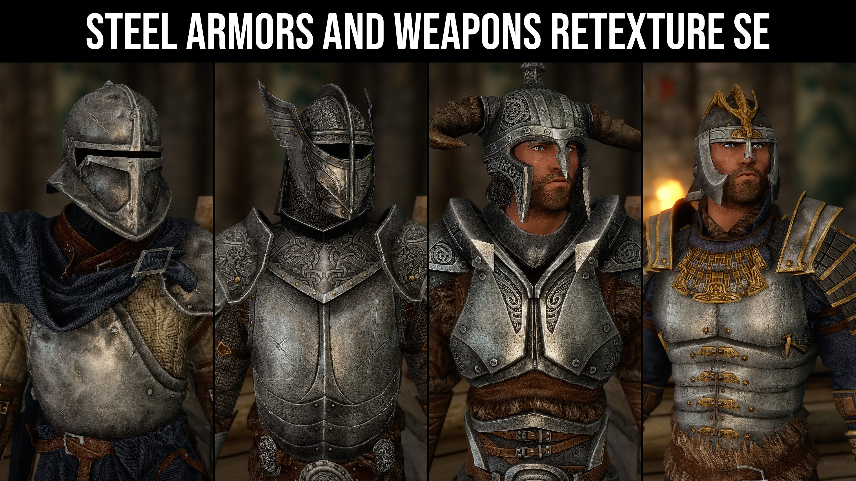 Steel Armors and Weapons Retexture SE mod for The Elder Scrolls V: Skyrim Special Edition
