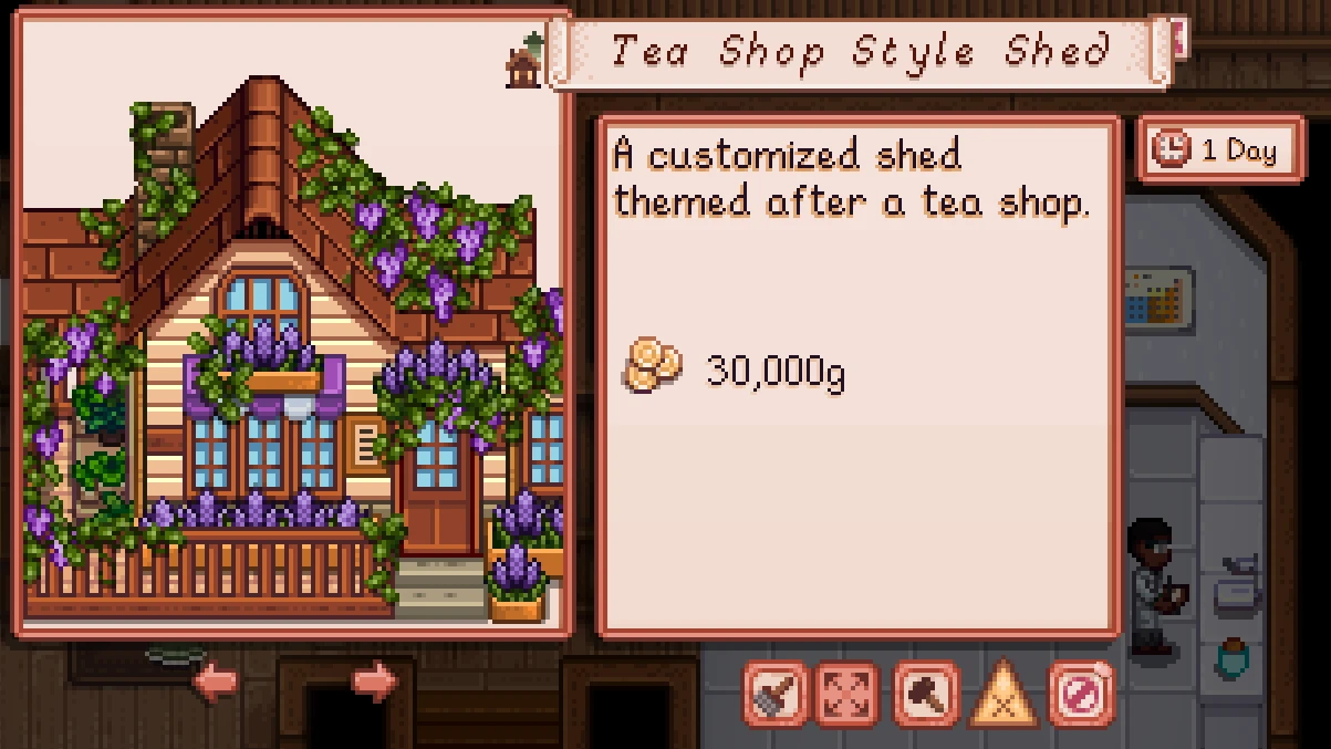 HxW Buildable Tea Shop mod for Stardew Valley
