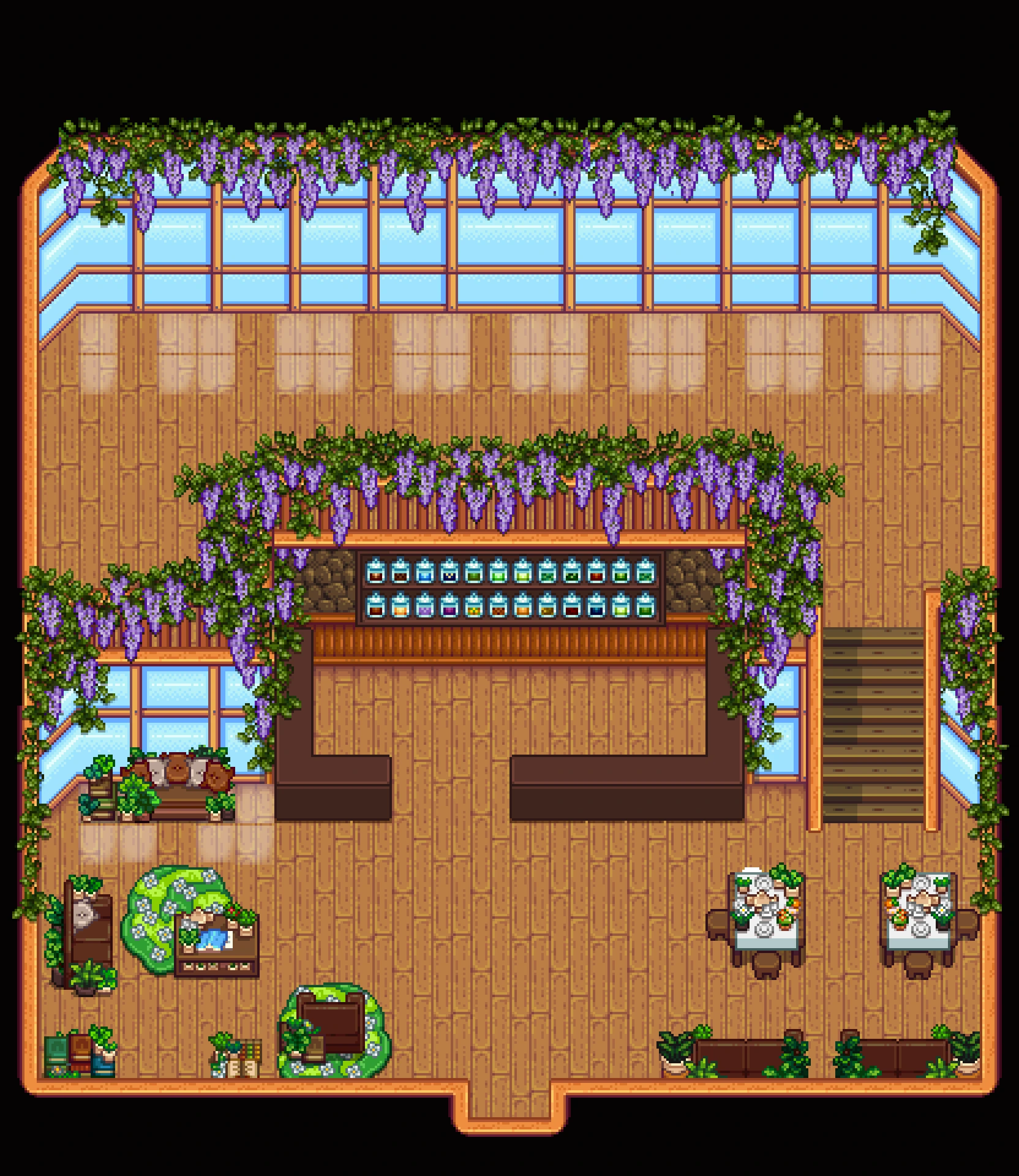 HxW Buildable Tea Shop mod for Stardew Valley
