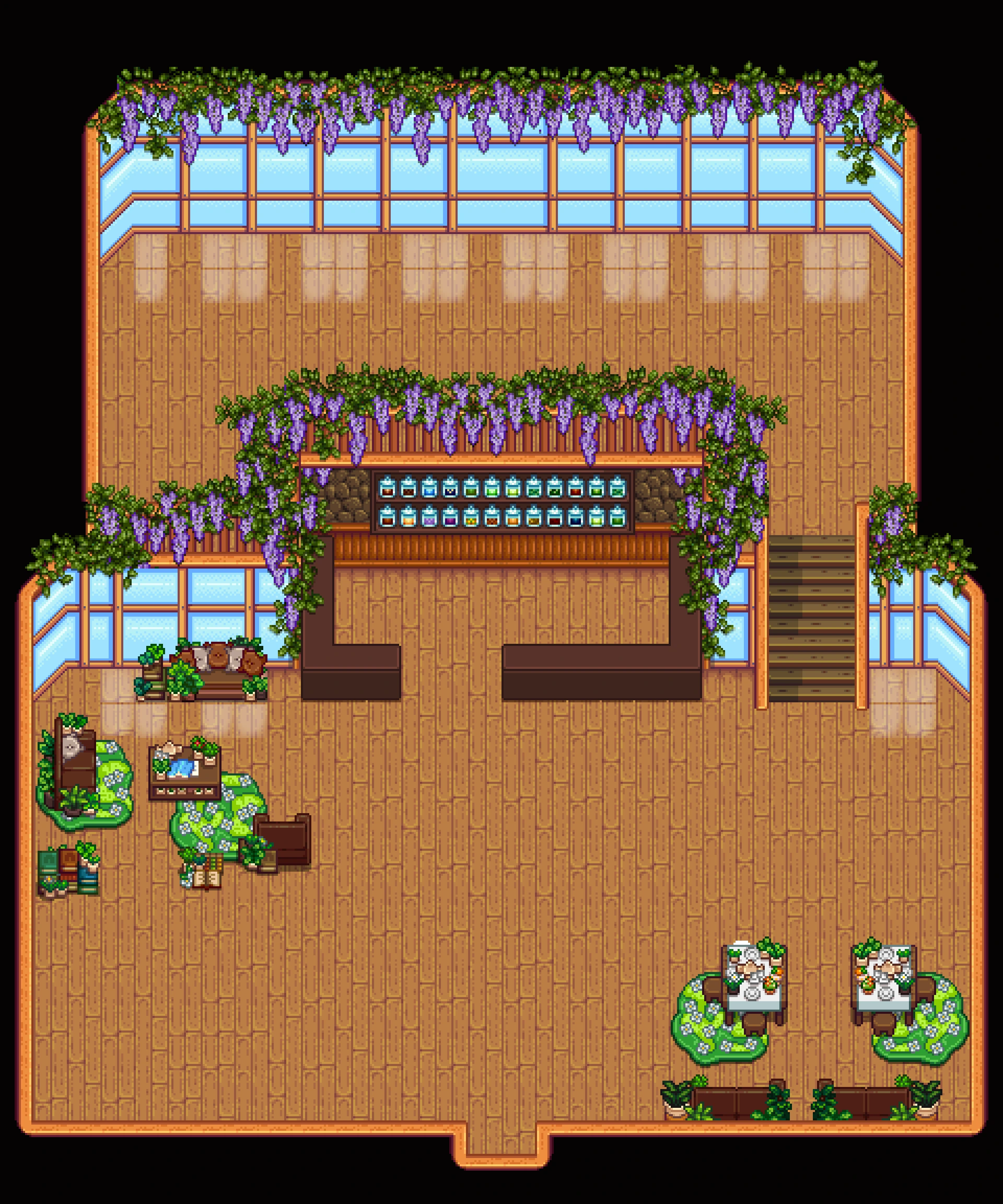 HxW Buildable Tea Shop mod for Stardew Valley