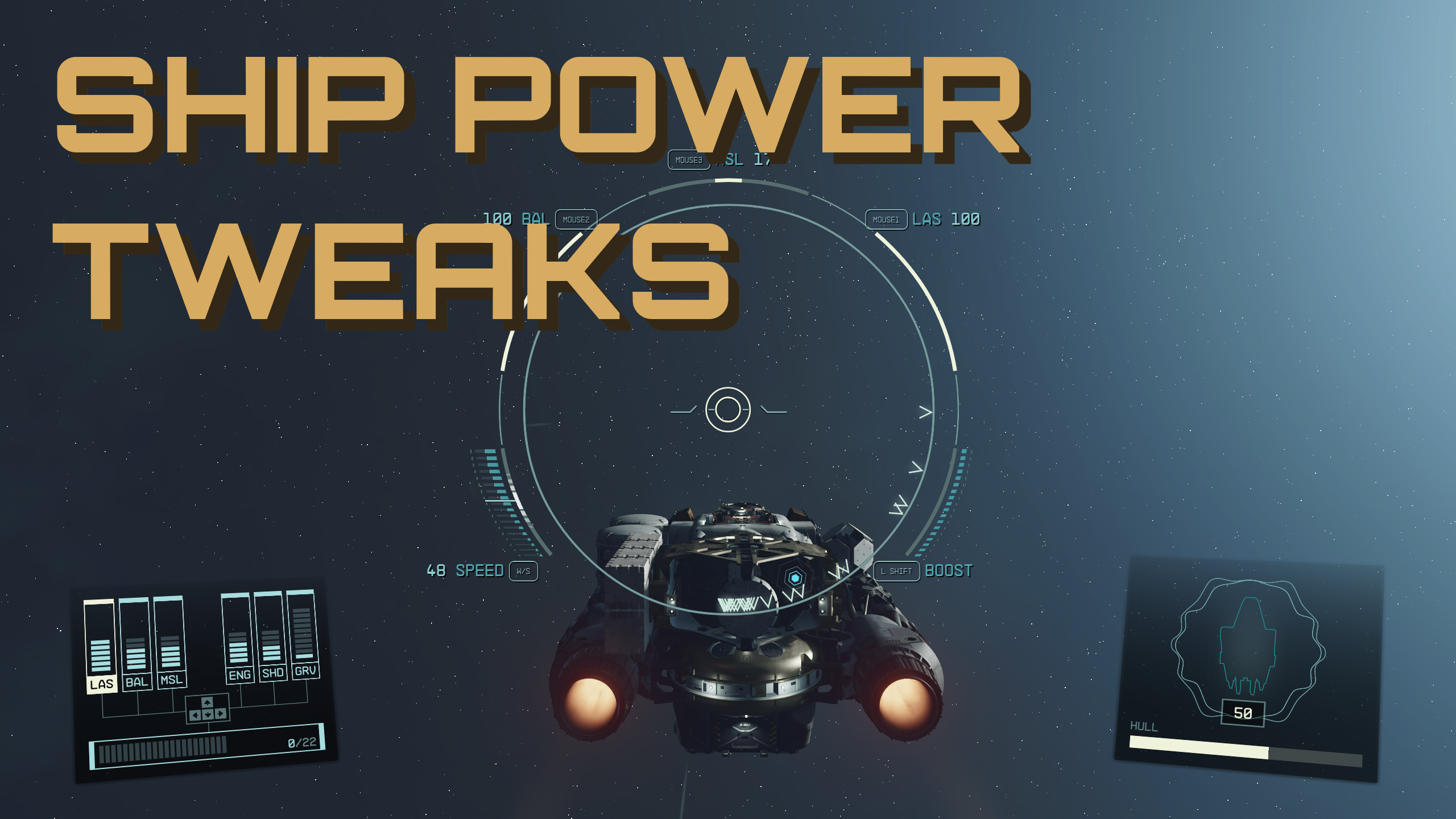 Ship Power Control Tweaks mod for Starfield