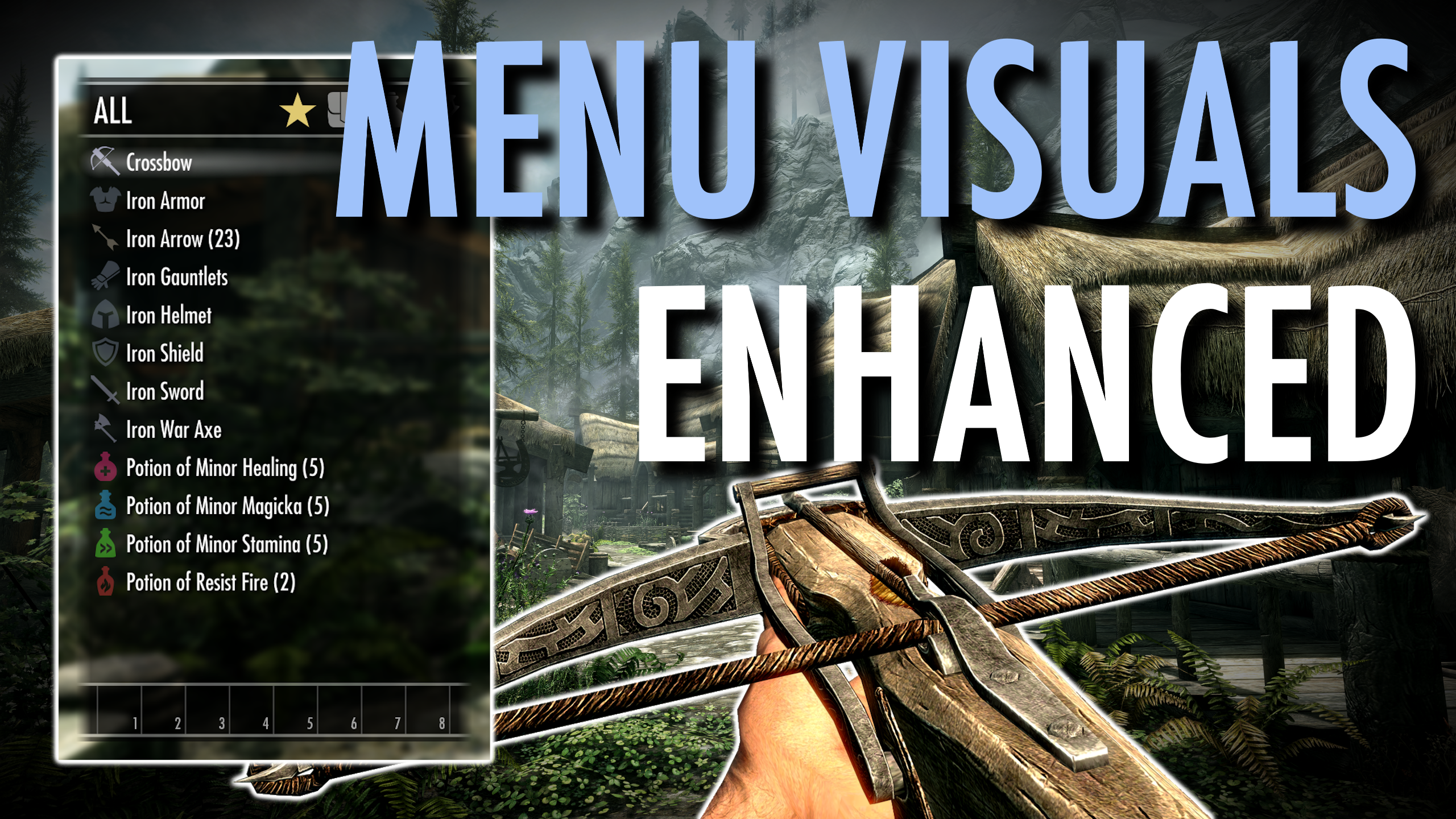 Menu Visuals Enhanced mod for The Elder Scrolls V: Skyrim Special Edition