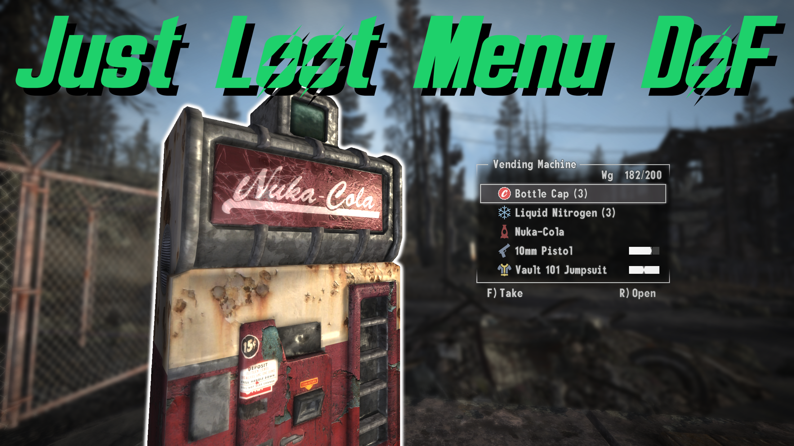 Just Loot Menu DoF - ESPless mod for Fallout: New Vegas