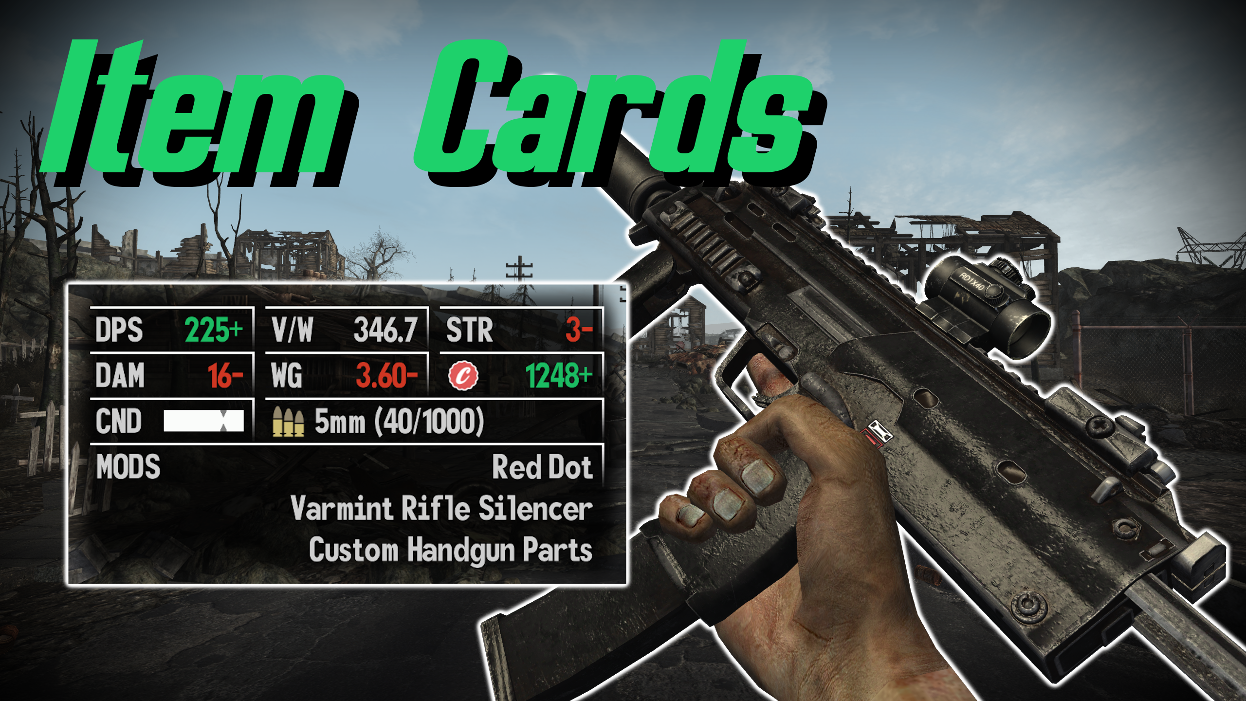 Item Cards - ESPless mod for Fallout: New Vegas