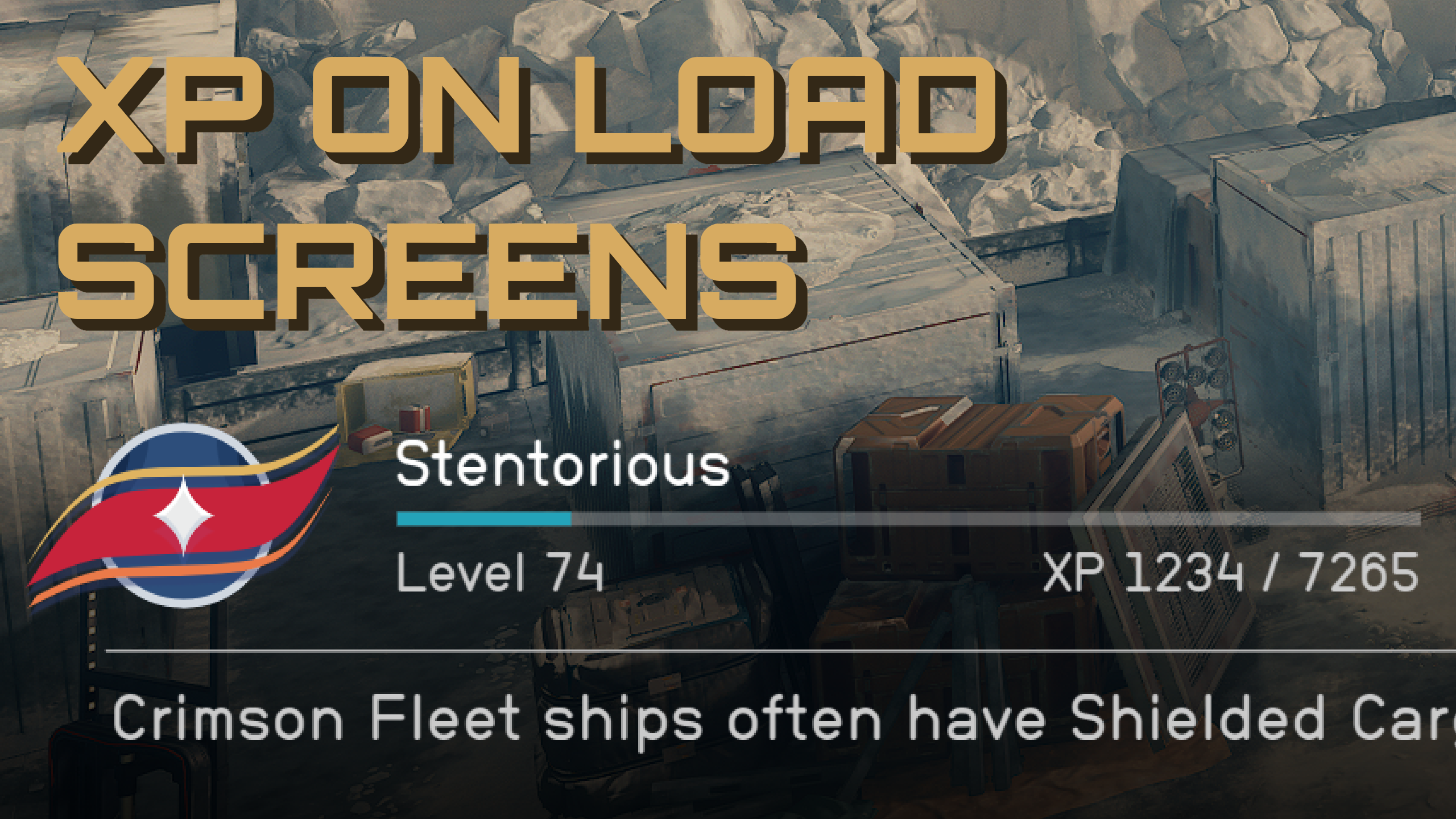 Show XP on Loading Screens mod for Starfield
