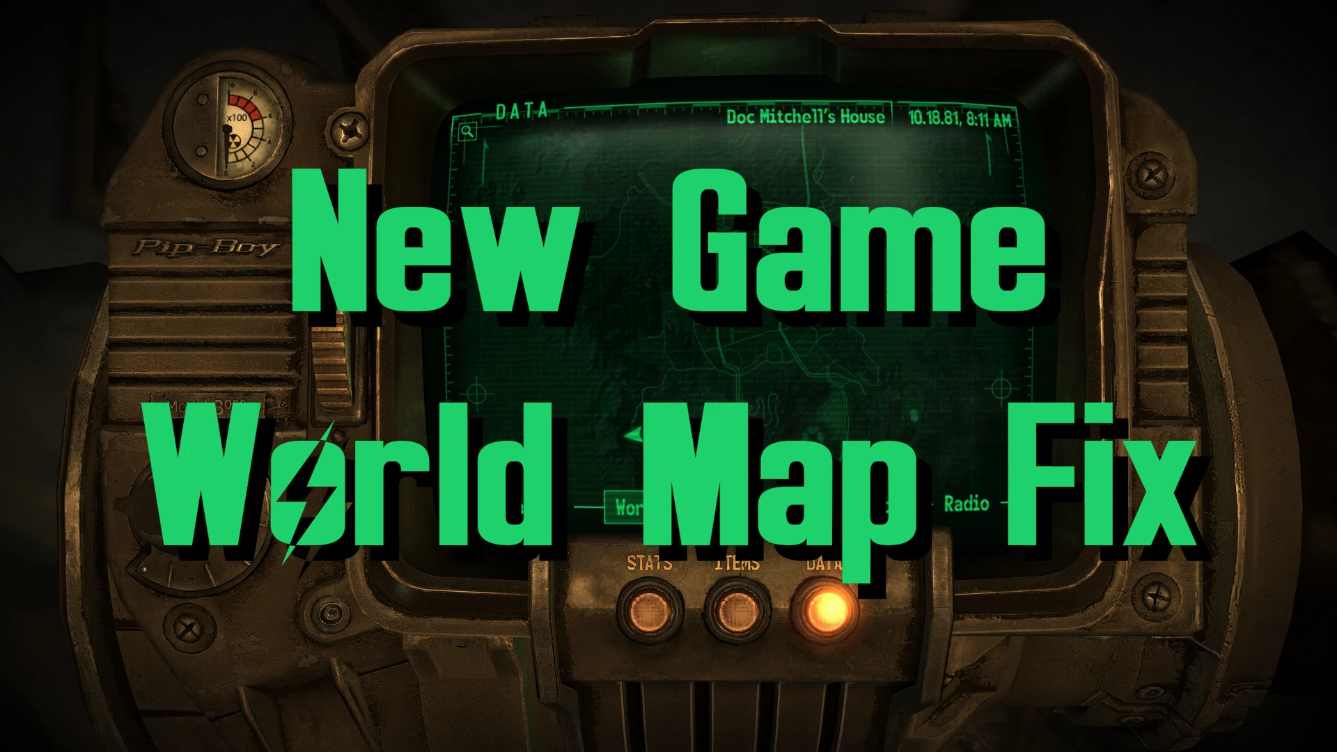 New Game World Map Fix mod for Fallout: New Vegas