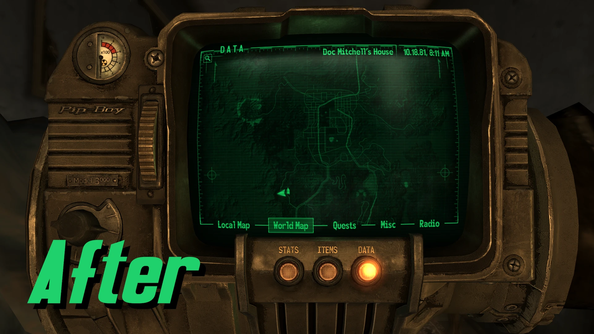 New Game World Map Fix mod for Fallout: New Vegas
