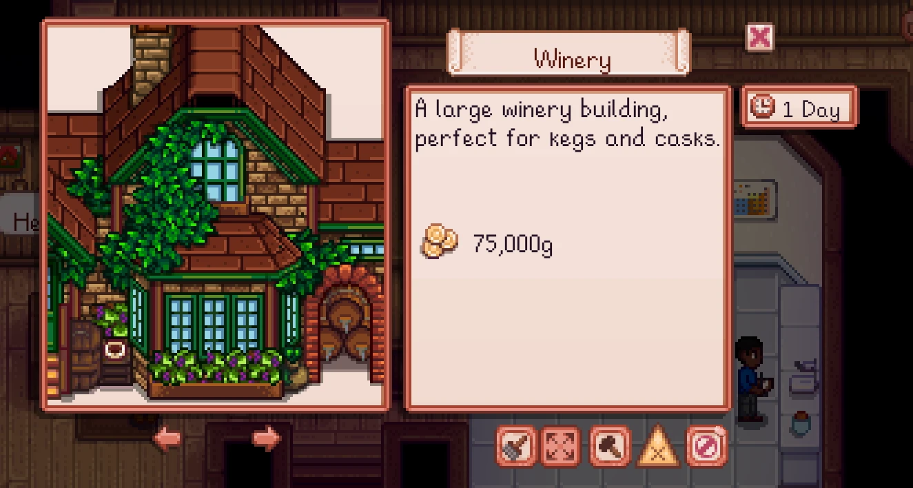 HxW Buildable Winery mod for Stardew Valley