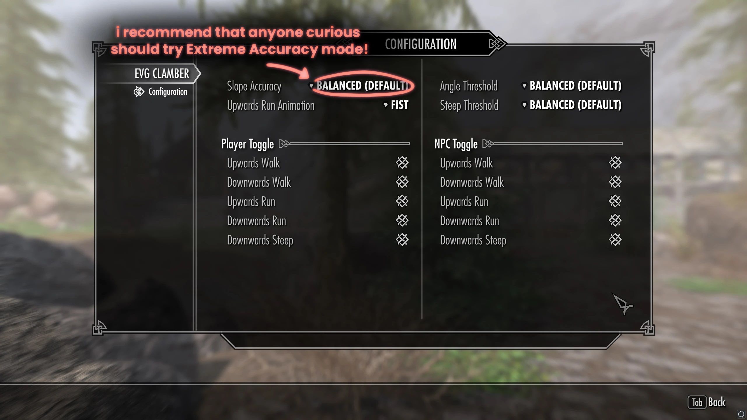 EVG CLAMBER mod for The Elder Scrolls V: Skyrim Special Edition