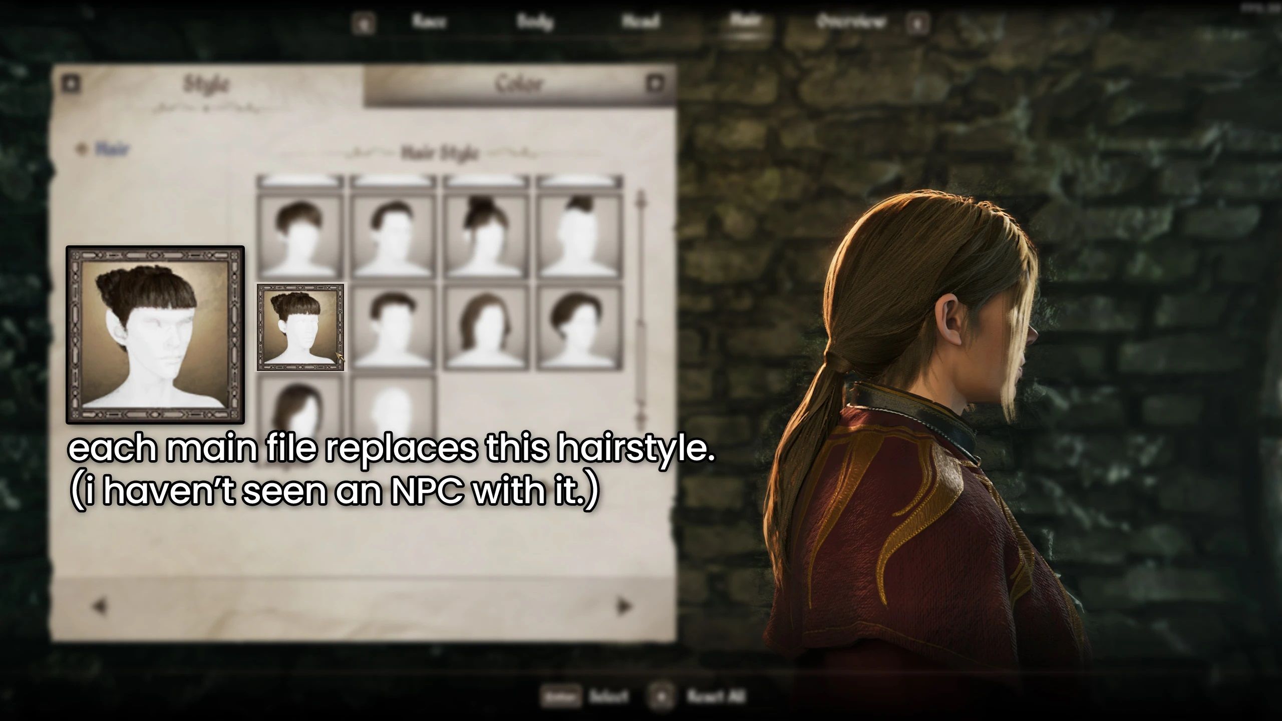 Colovian Cuts - Hairstyles with Physics mod for The Elder Scrolls IV: Oblivion Remastered