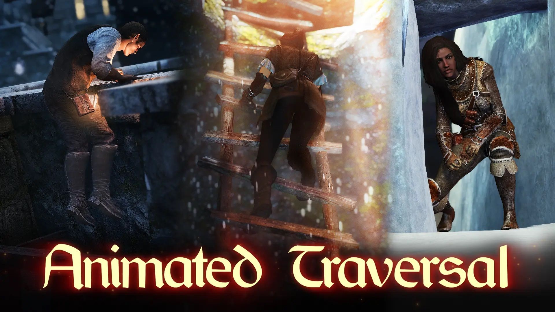 EVG Animated Traversal mod for The Elder Scrolls V: Skyrim Special Edition