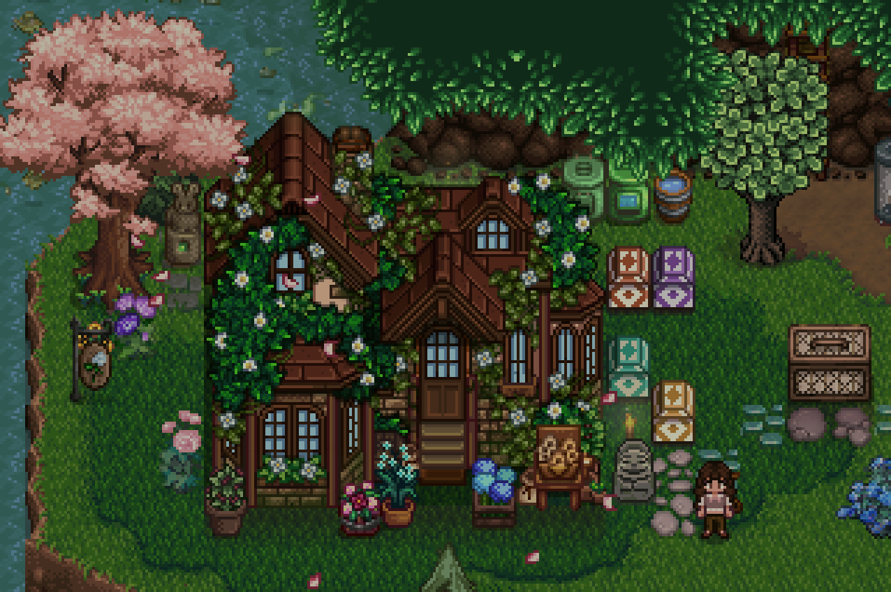 HxW Bee Stoneworks Farmhouse mod for Stardew Valley