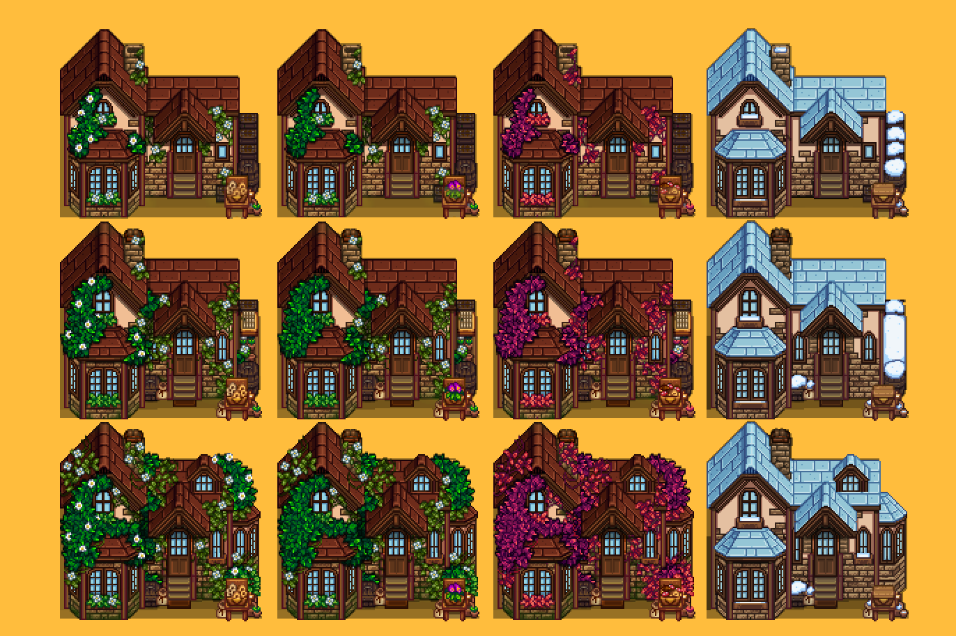 HxW Bee Stoneworks Farmhouse mod for Stardew Valley