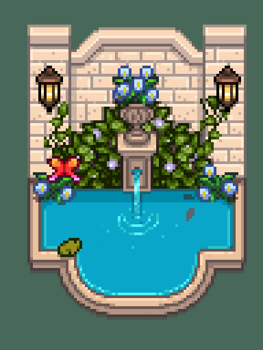 HxW Romantic Fountains and Arches mod for Stardew Valley