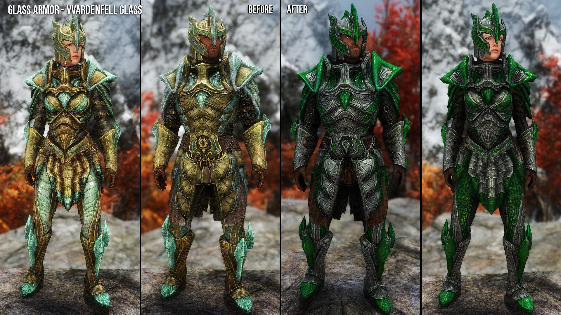 Glass Armors and Weapons Retexture SE mod for The Elder Scrolls V: Skyrim Special Edition