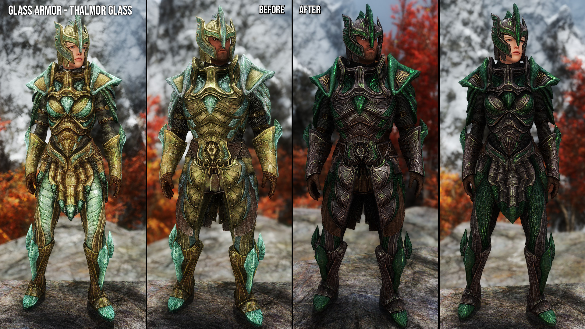 Glass Armors and Weapons Retexture SE mod for The Elder Scrolls V: Skyrim Special Edition
