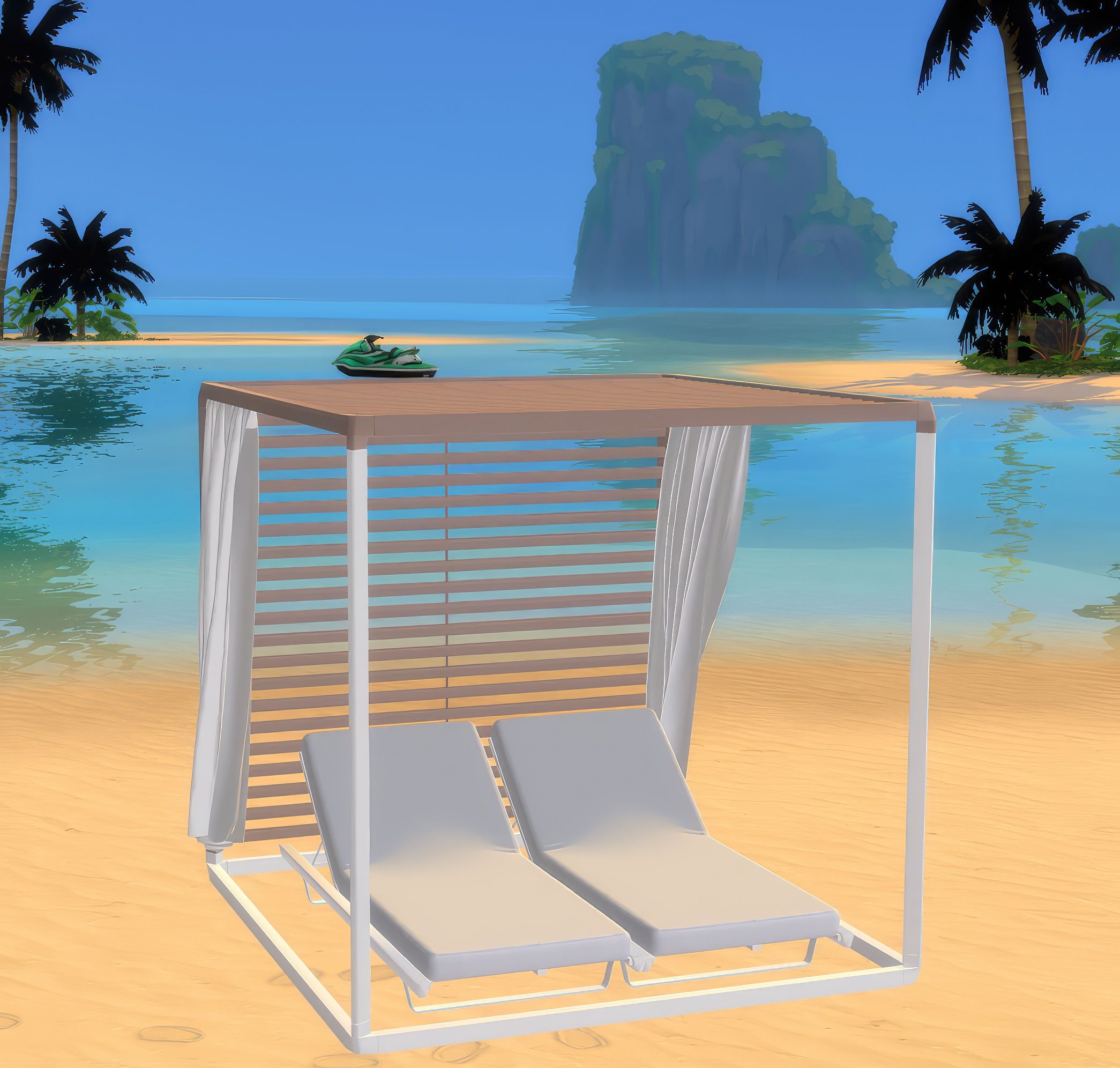 Beach Pavilion set mod for The Sims 4 