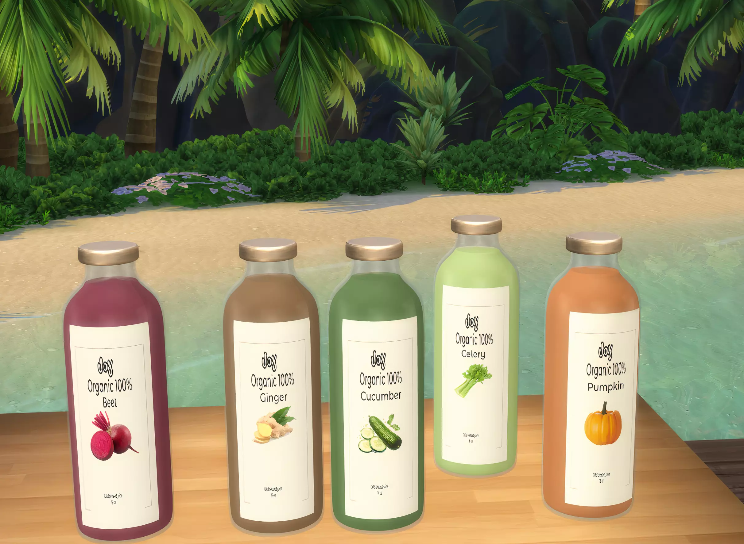 Veggie juices set mod for The Sims 4 