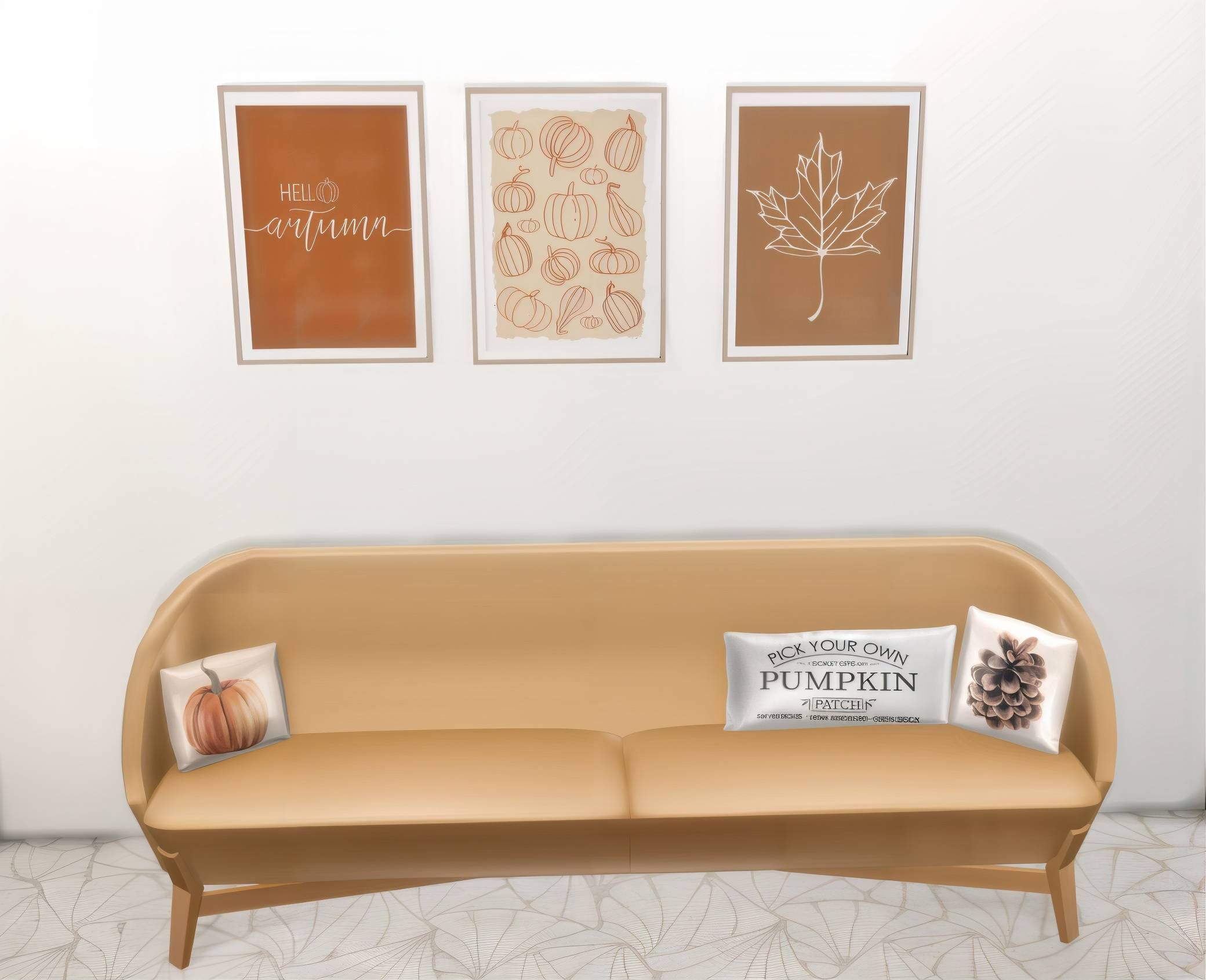 Autumn wall prints mod for The Sims 4 
