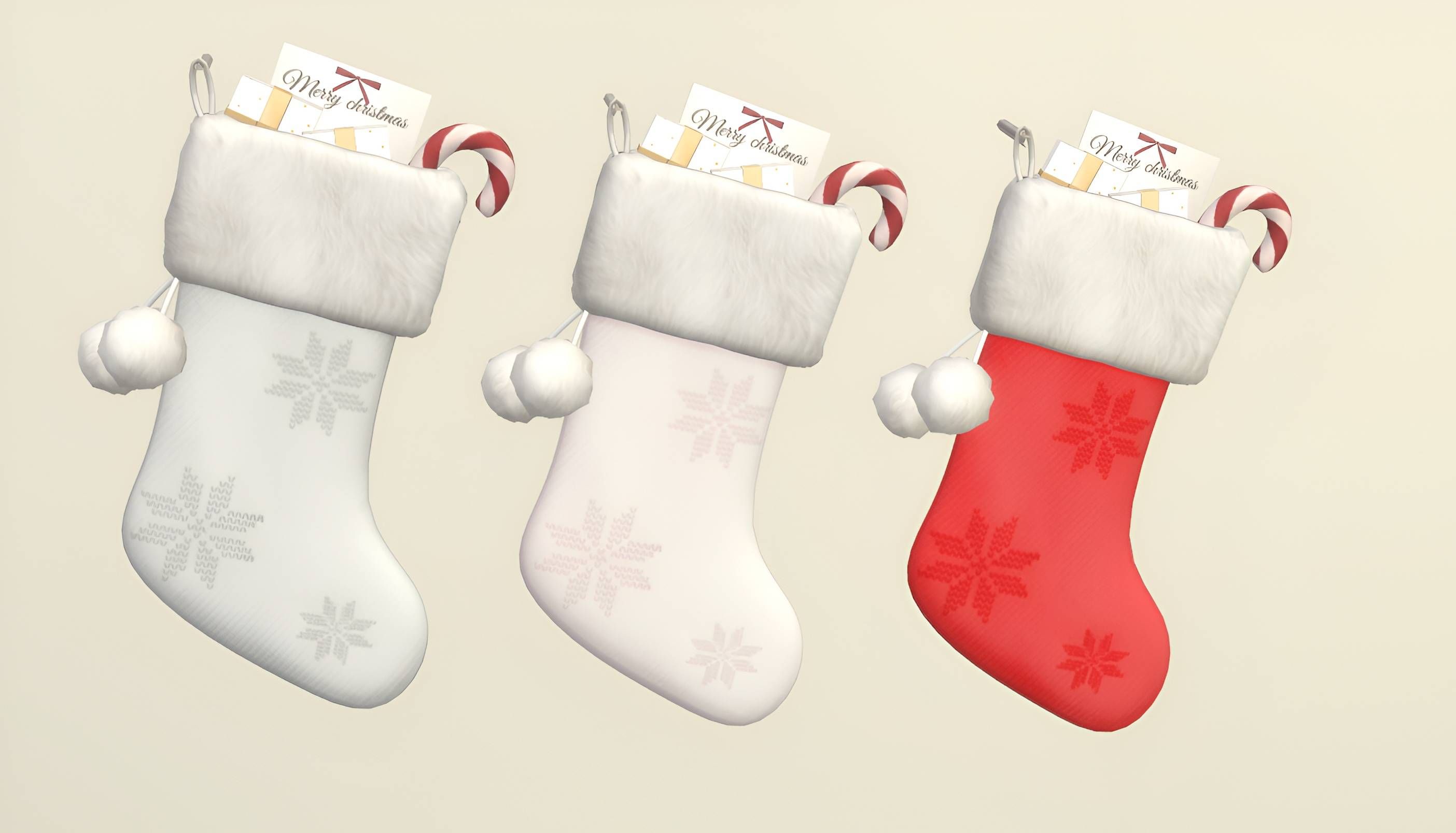 Xmas wall stockings mod for The Sims 4 