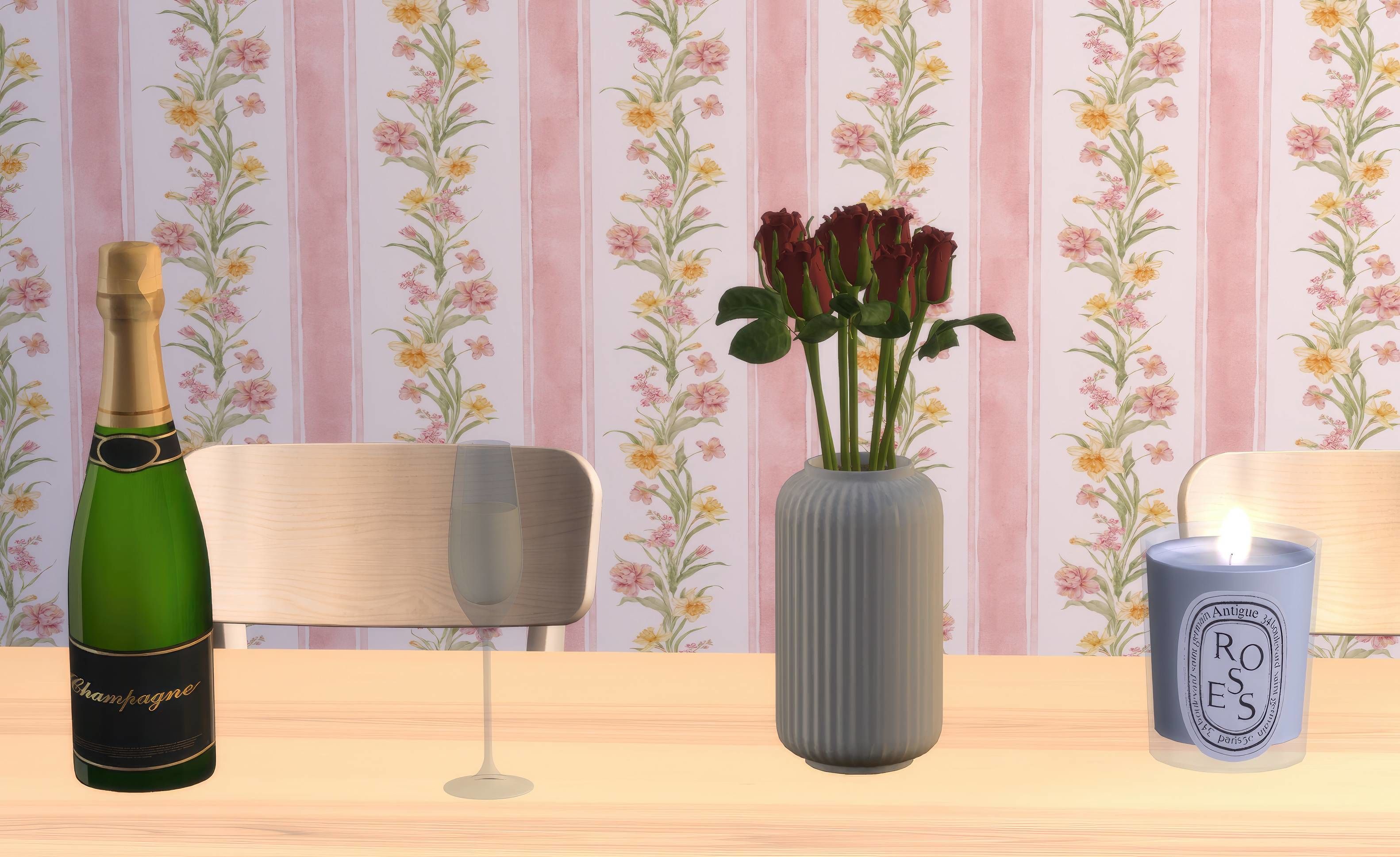 Luxe roses set mod for The Sims 4 