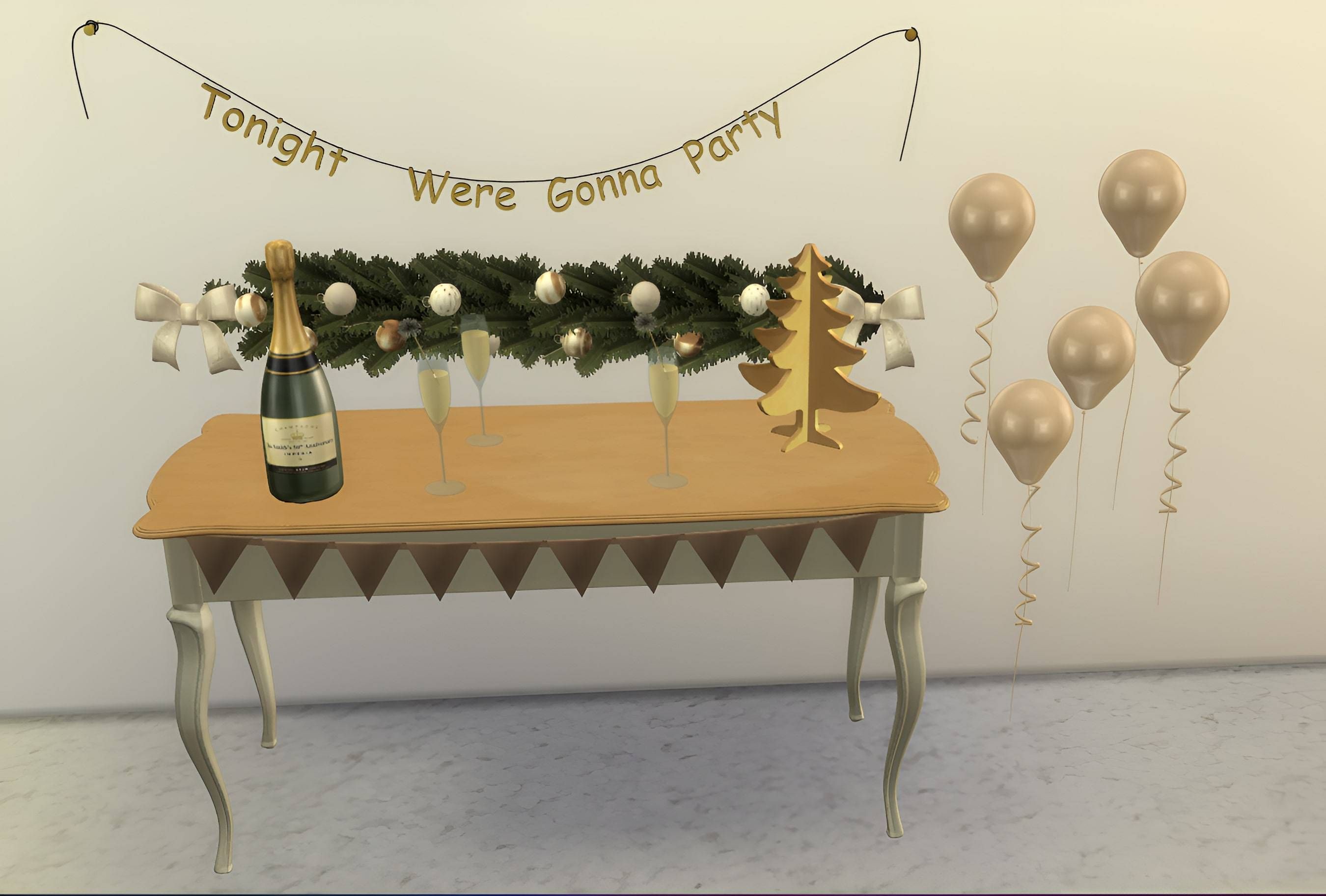 New Year set mod for The Sims 4 