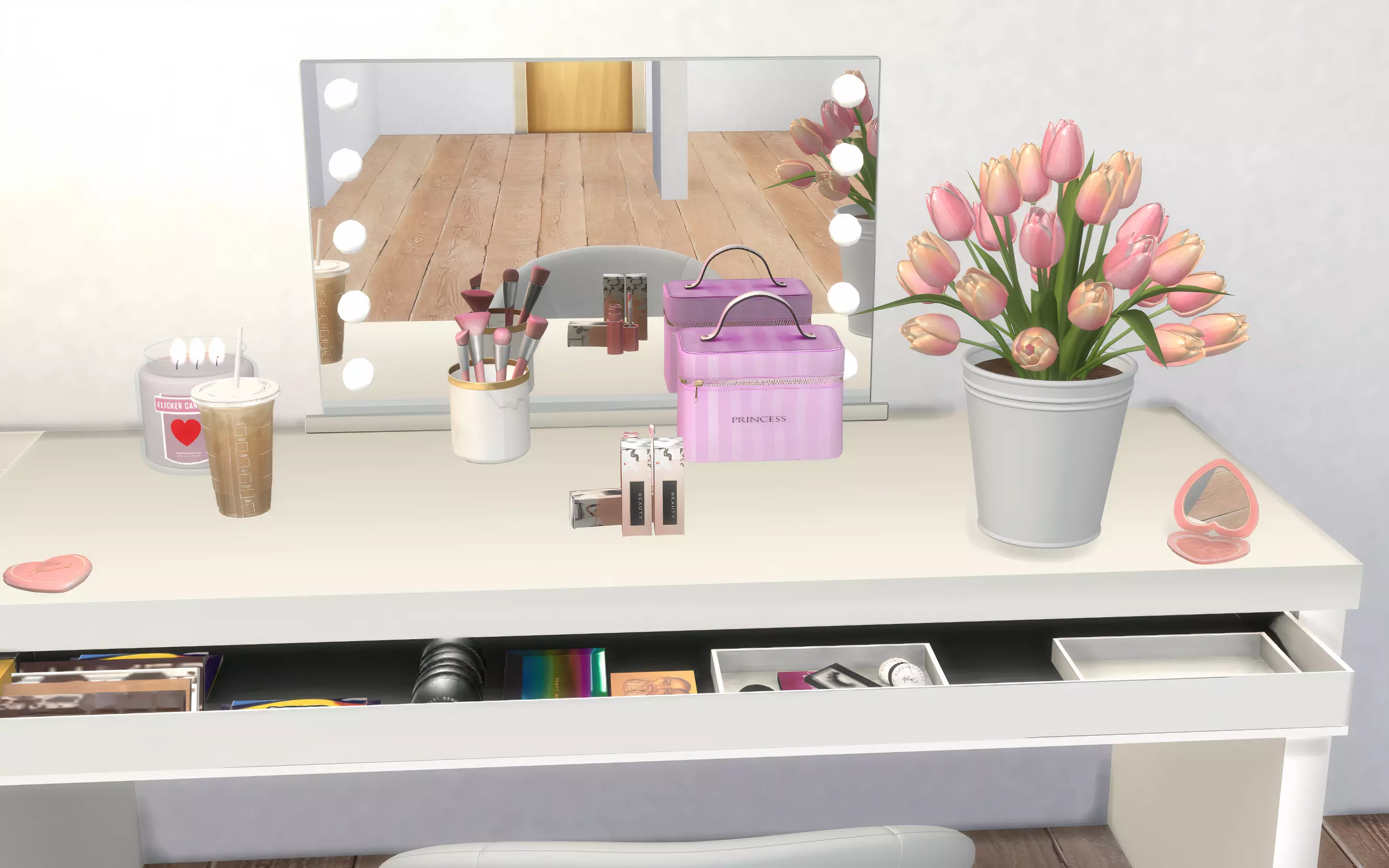 Tulips in pot mod for The Sims 4 