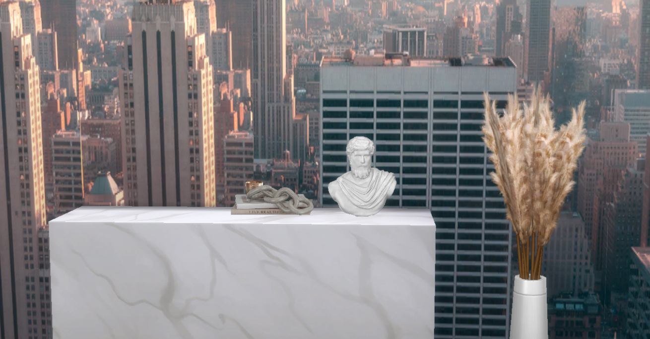 Minimal Mihelangelo David head statue mod for The Sims 4 