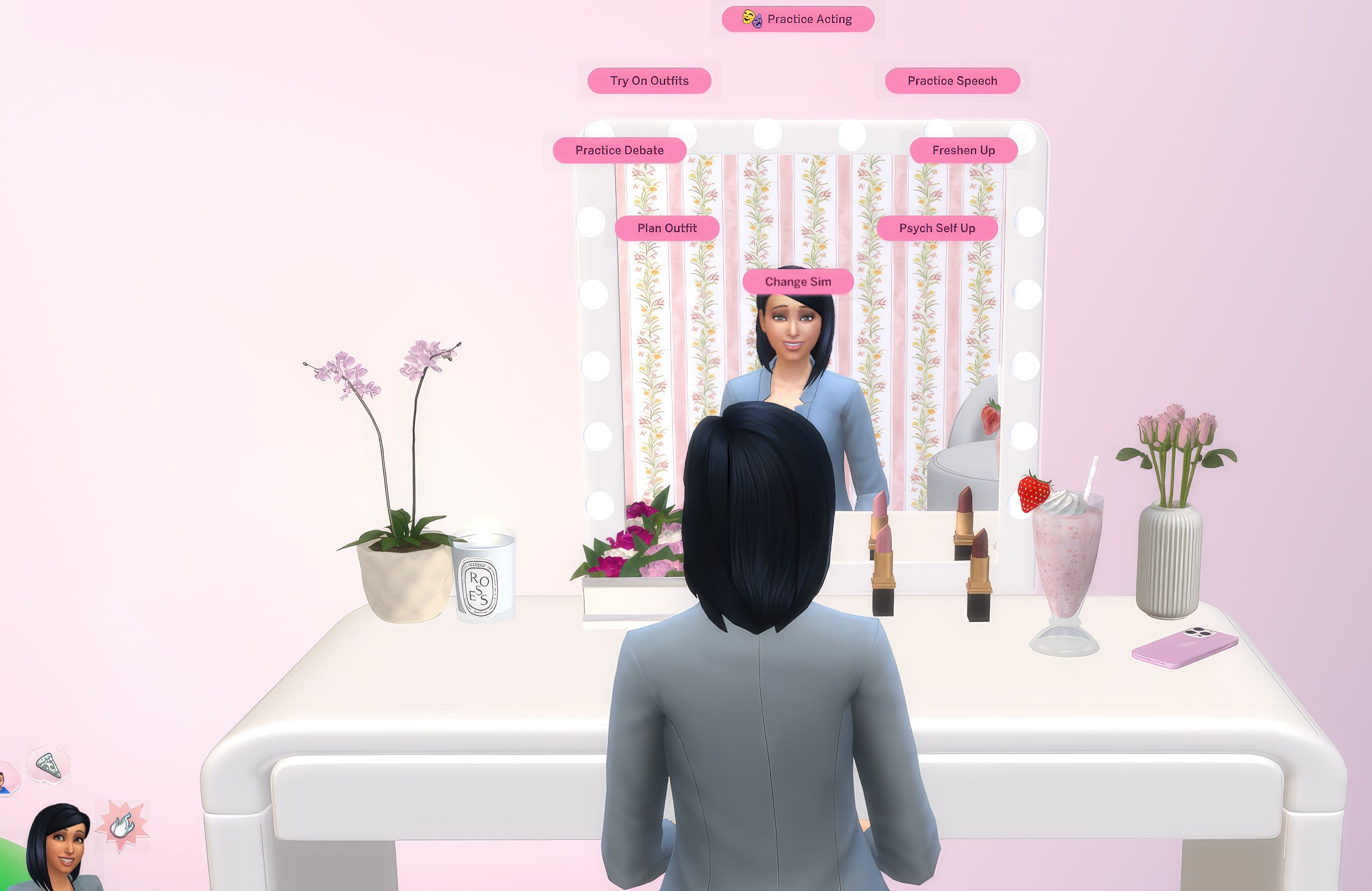 Makeup vanity - set mod for The Sims 4 