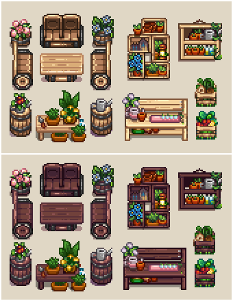 HxW Farmer's Market Furniture Core mod for Stardew Valley