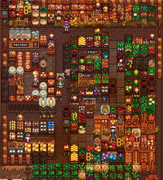 HxW Farmer's Market Furniture Core mod for Stardew Valley
