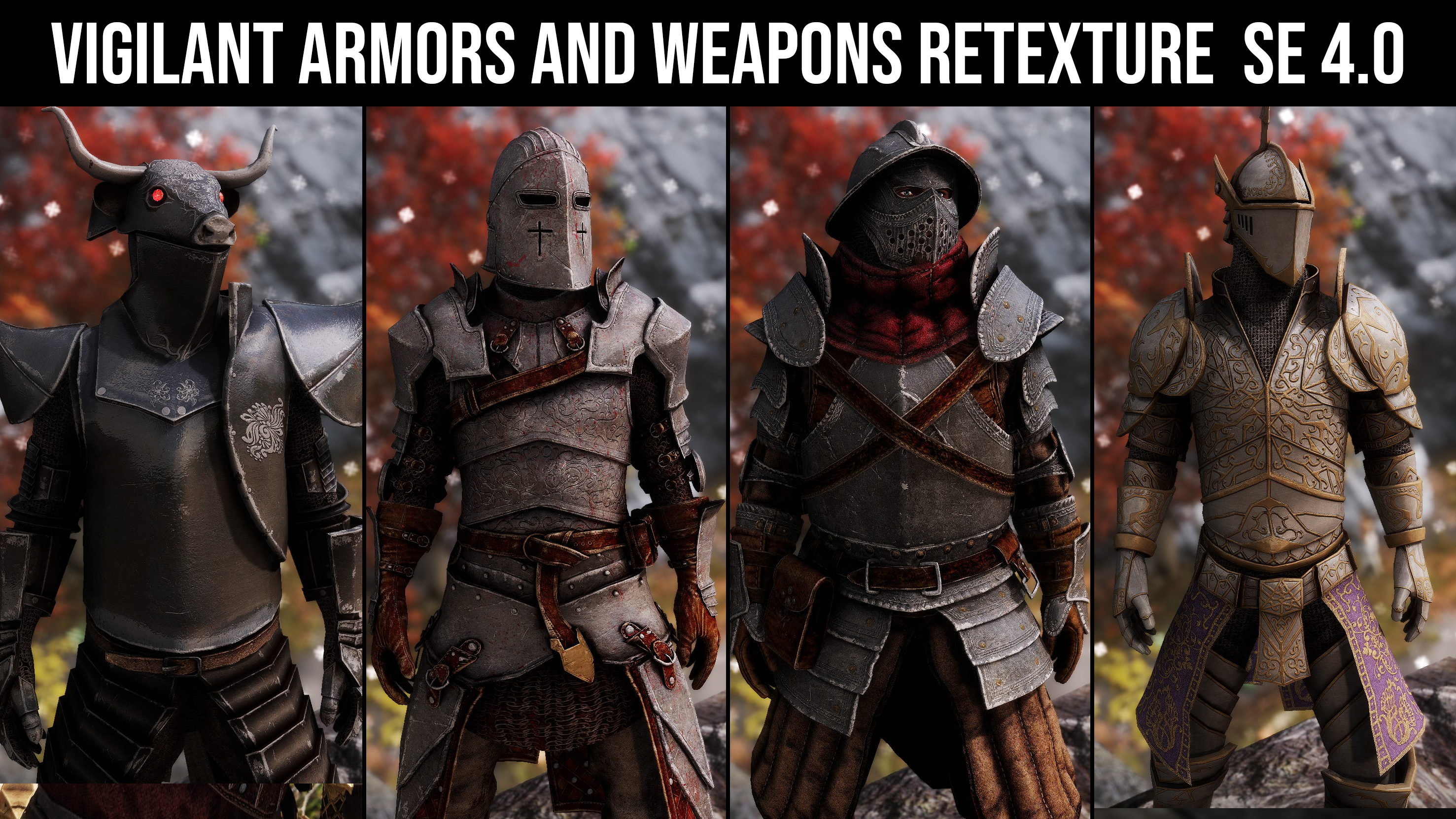 Vigilant Armors and Weapons Retexture SE mod for The Elder Scrolls V: Skyrim Special Edition