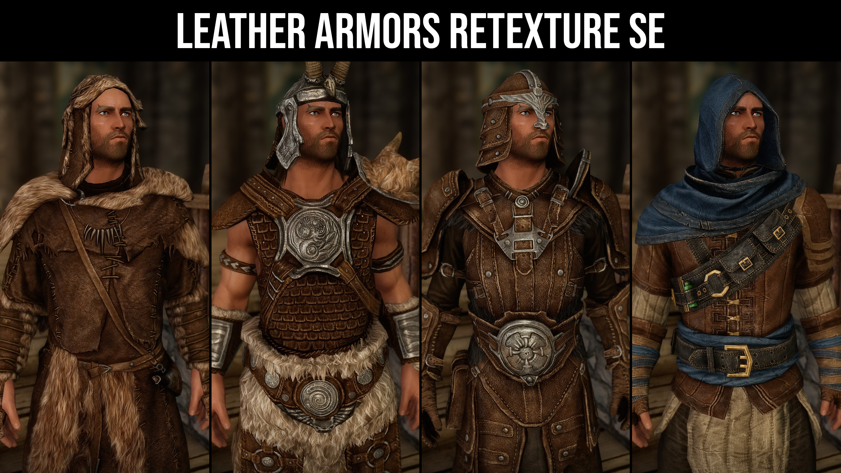 Leather Armors and Weapons Retexture SE mod for The Elder Scrolls V: Skyrim Special Edition
