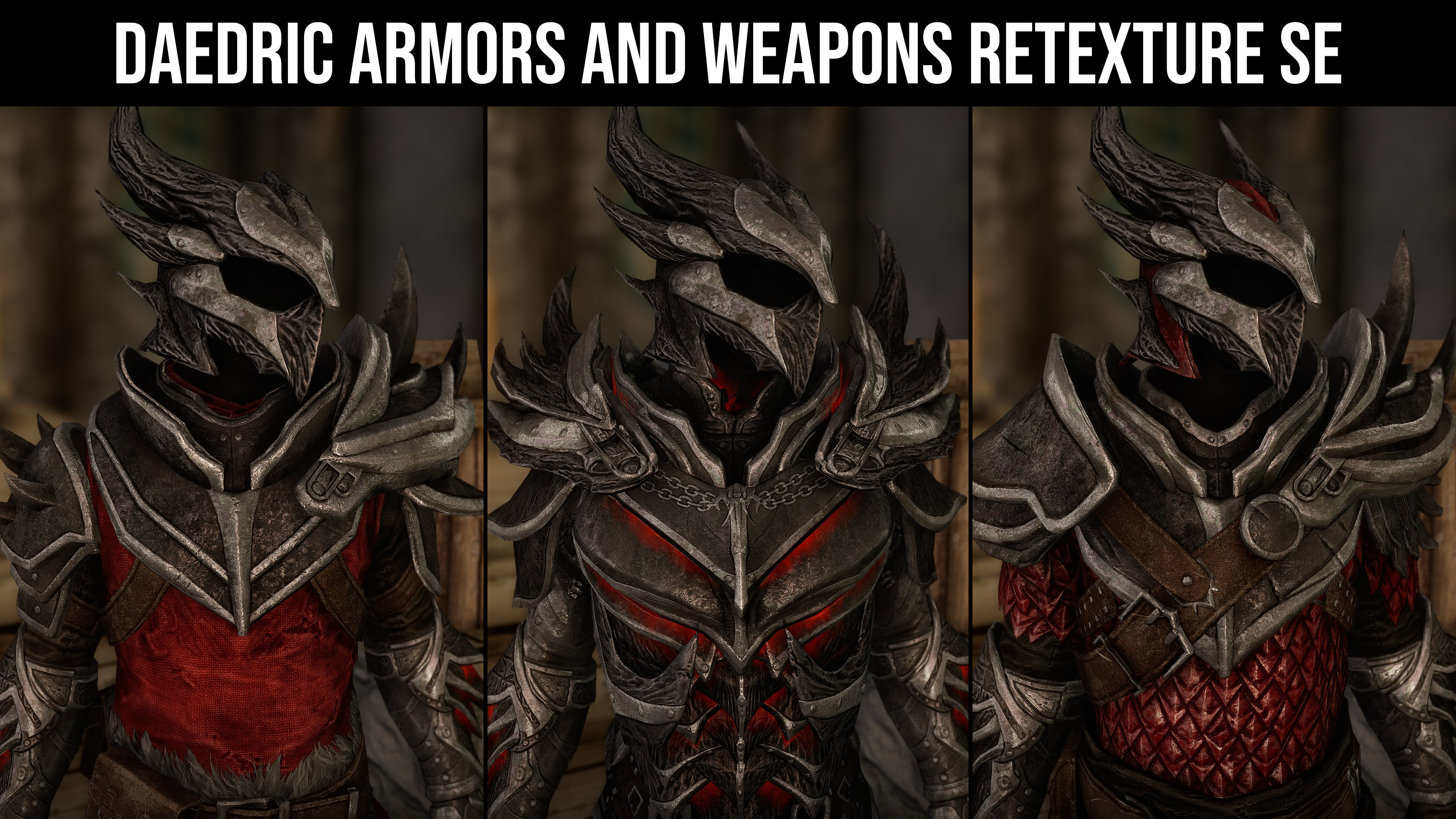 Daedric Armors and Weapons Retexture SE mod for The Elder Scrolls V: Skyrim Special Edition