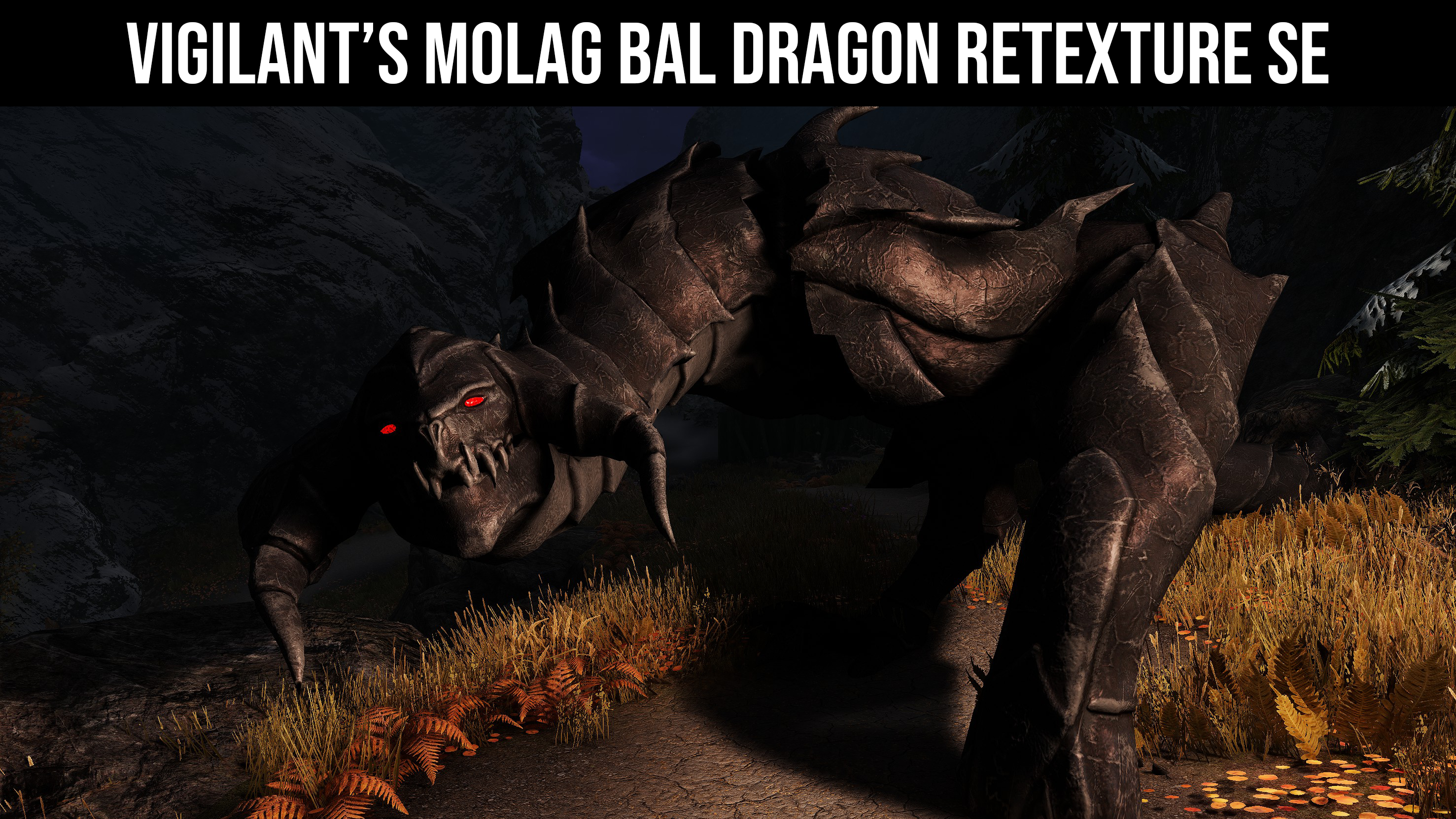 Vigilant's Molag Bal Dragon Retexture SE mod for The Elder Scrolls V: Skyrim Special Edition