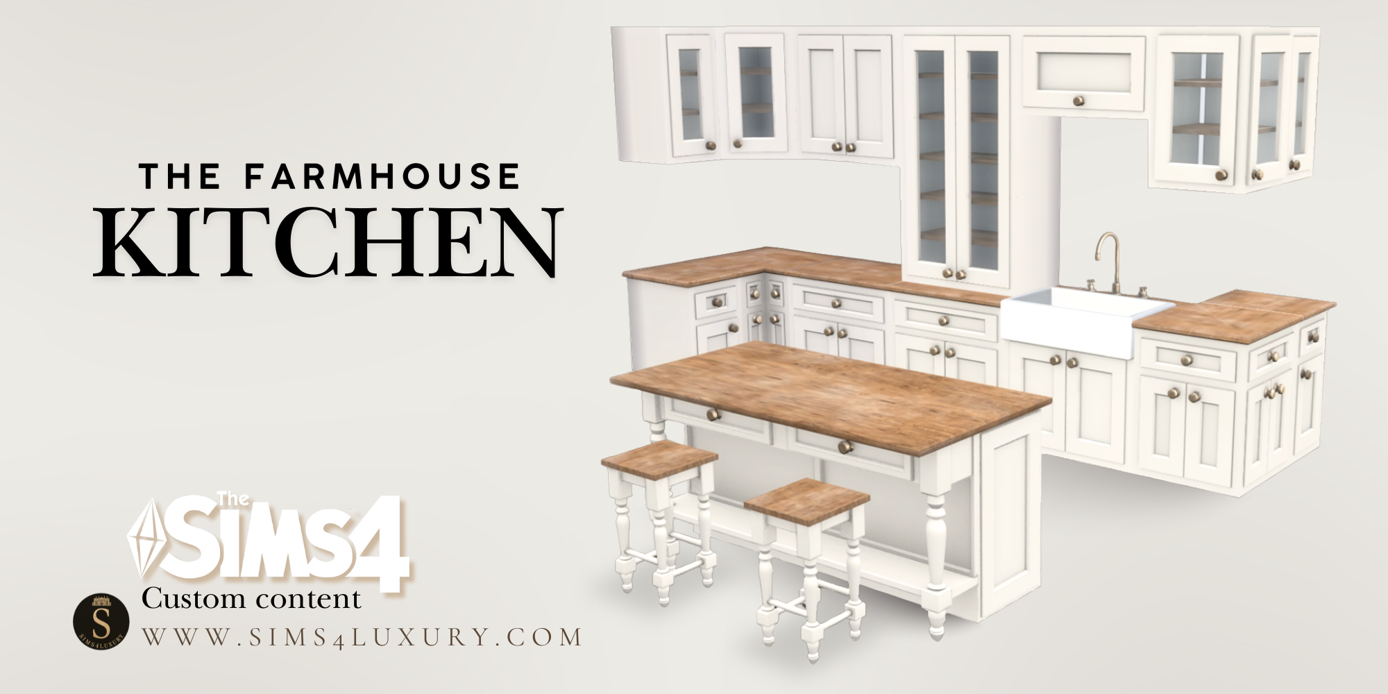 Sims4Luxury - Farmhouse Kitchen mod for The Sims 4 