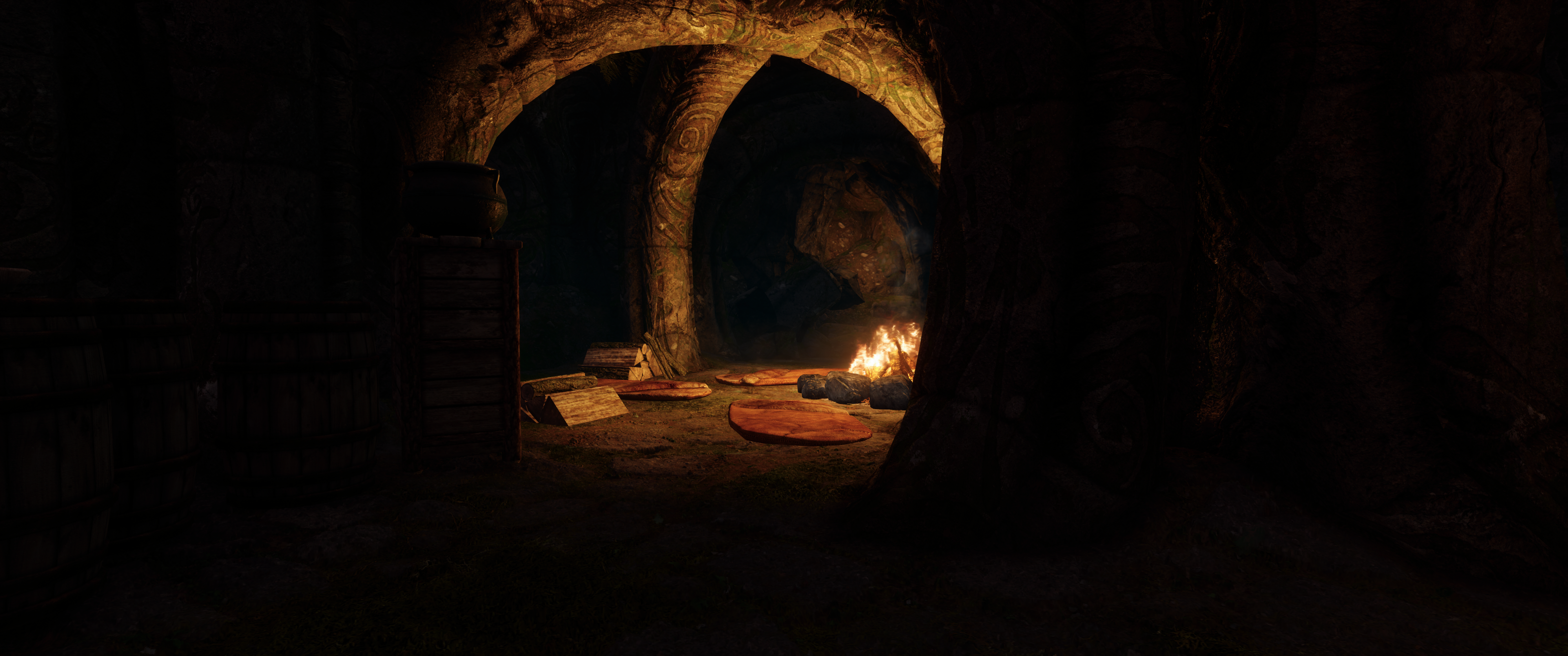 Silent Moons Camp mod for The Elder Scrolls V: Skyrim Special Edition