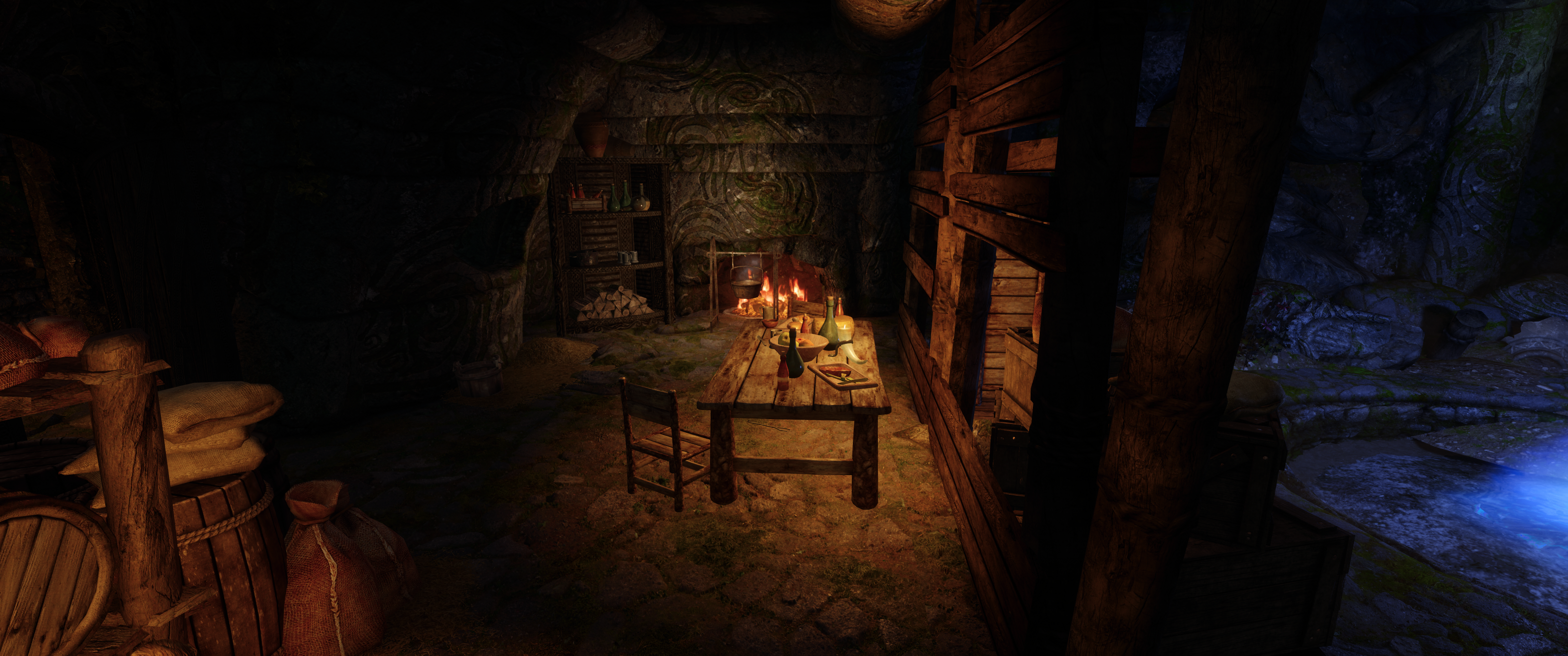 Silent Moons Camp mod for The Elder Scrolls V: Skyrim Special Edition