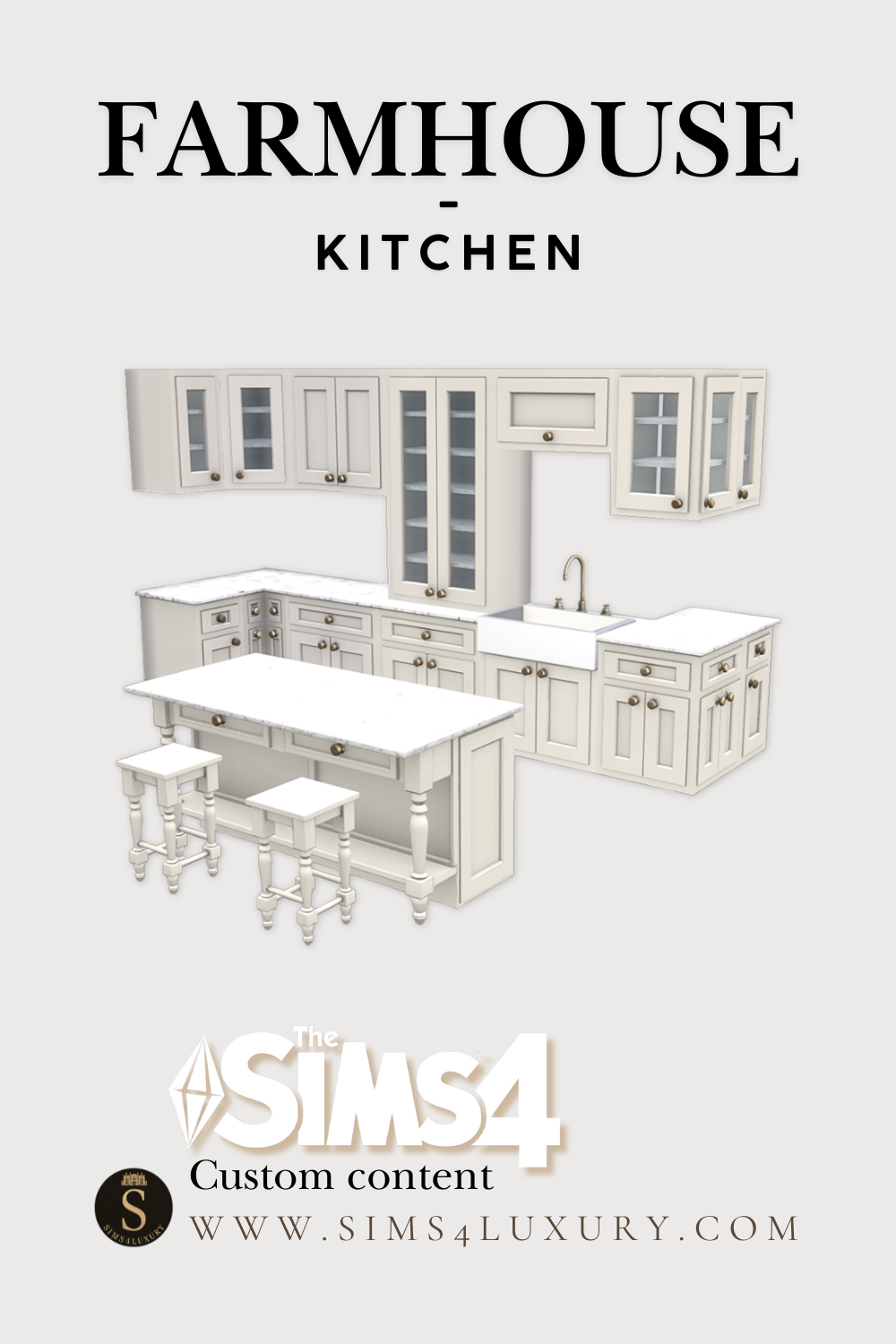 Sims4Luxury - Farmhouse Kitchen mod for The Sims 4 