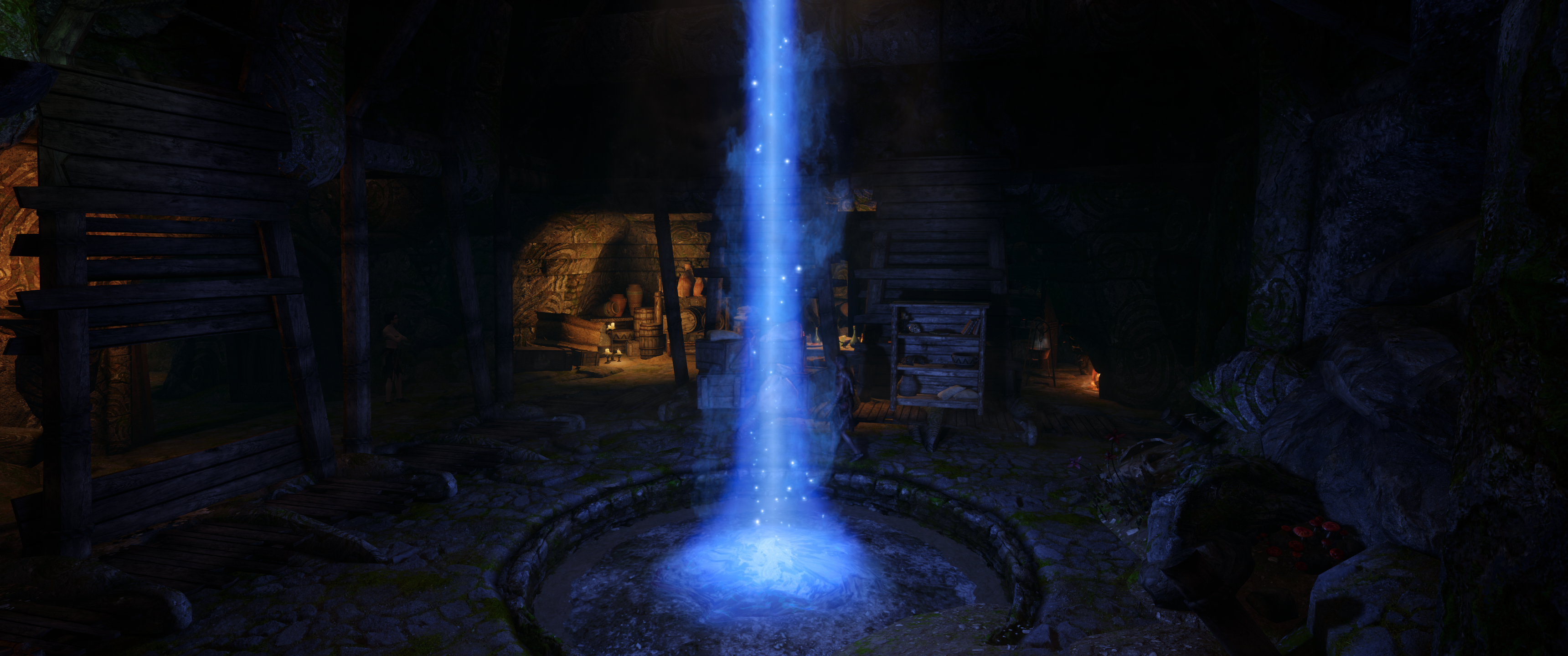 Silent Moons Camp mod for The Elder Scrolls V: Skyrim Special Edition