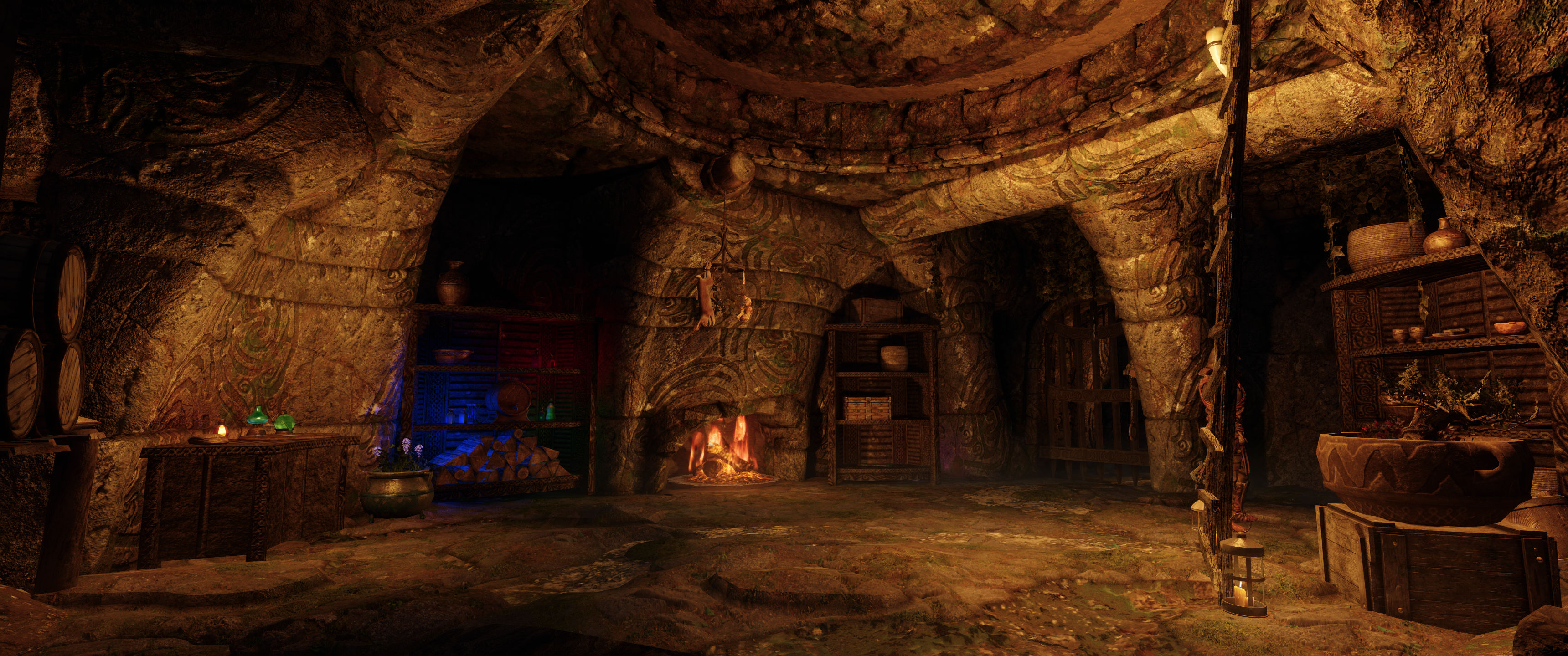 Silent Moons Camp mod for The Elder Scrolls V: Skyrim Special Edition